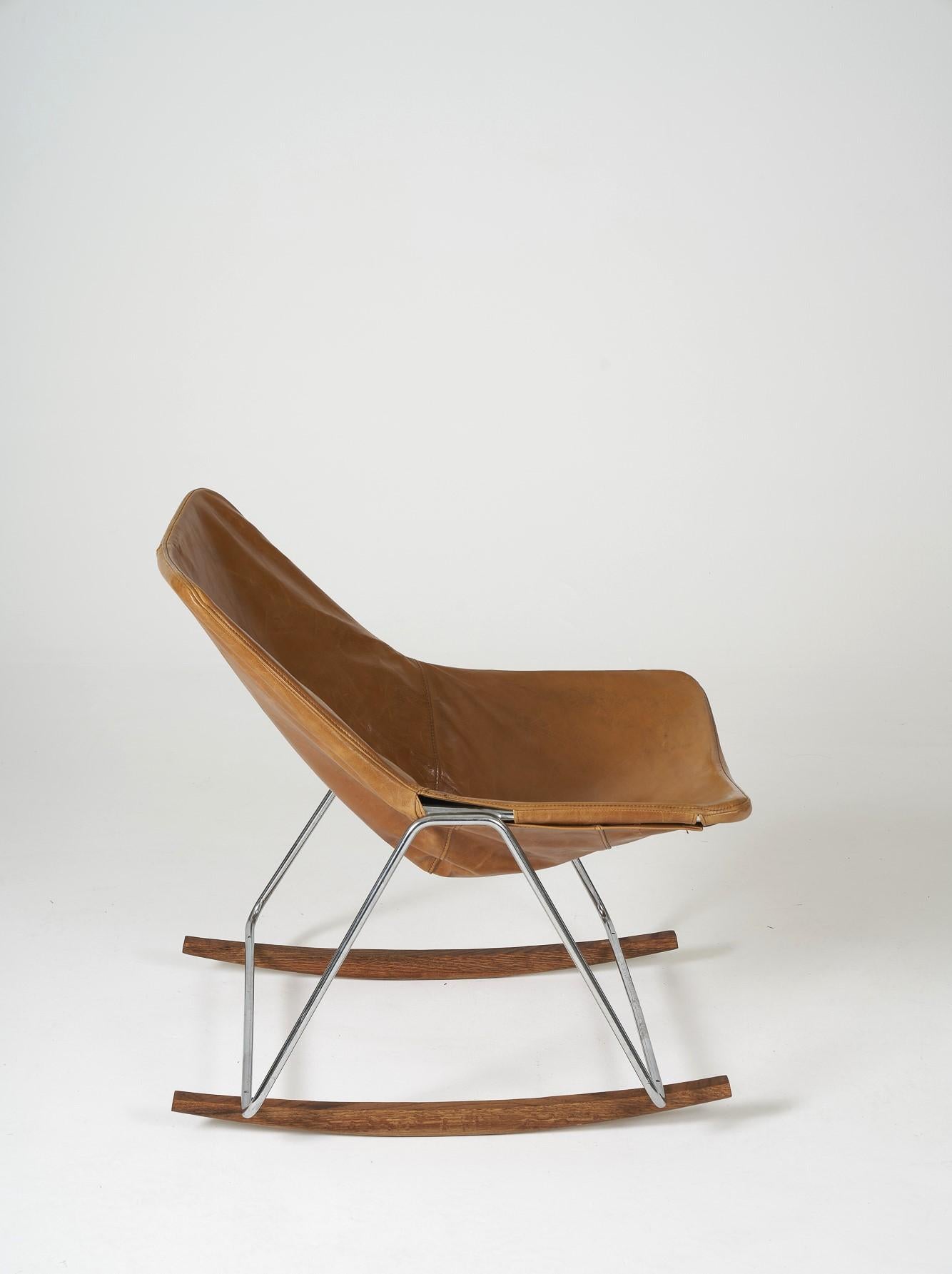 Mid-20th Century Leather Armchair G1 Pierre Guariche
