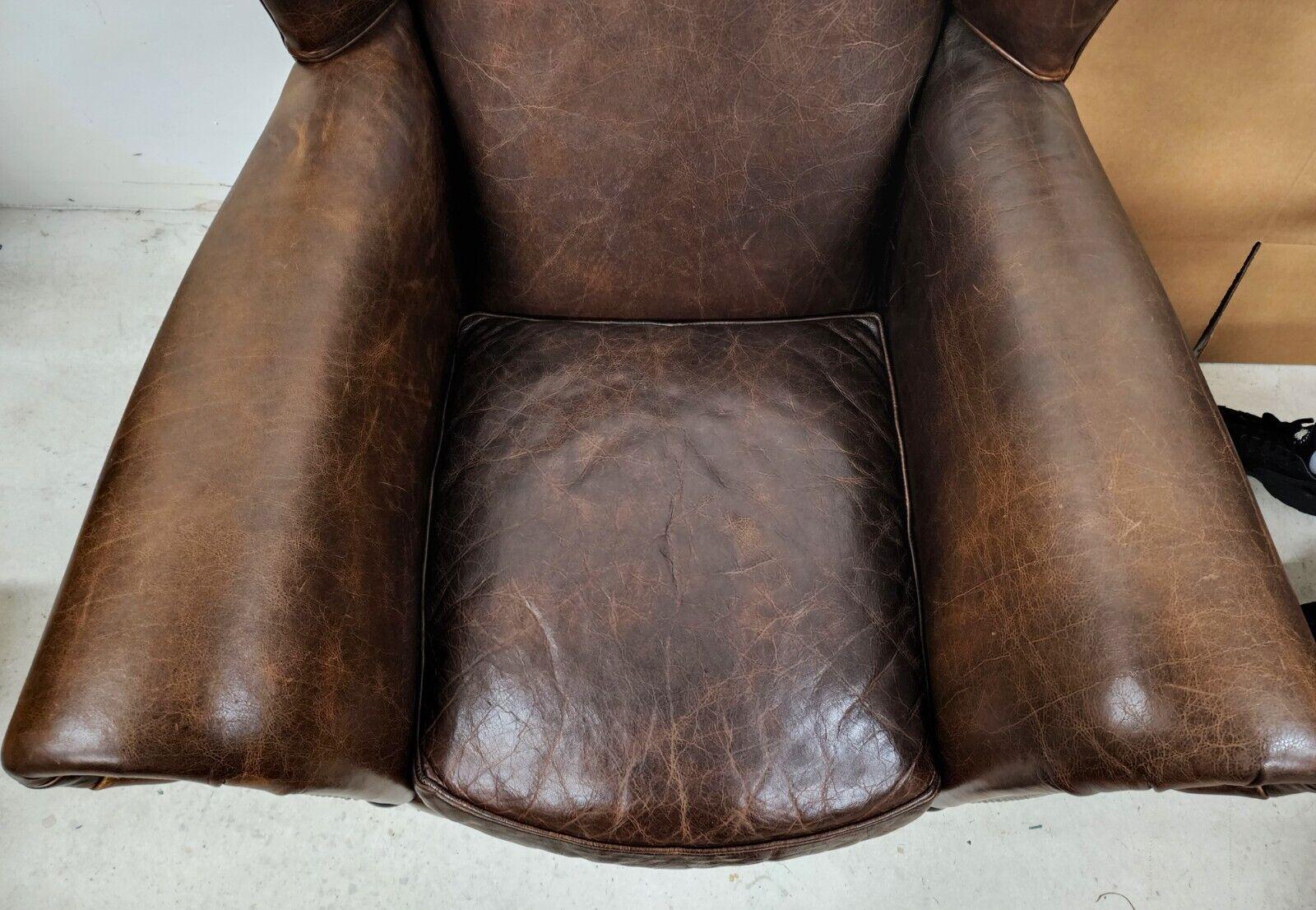 leather library chair and ottoman