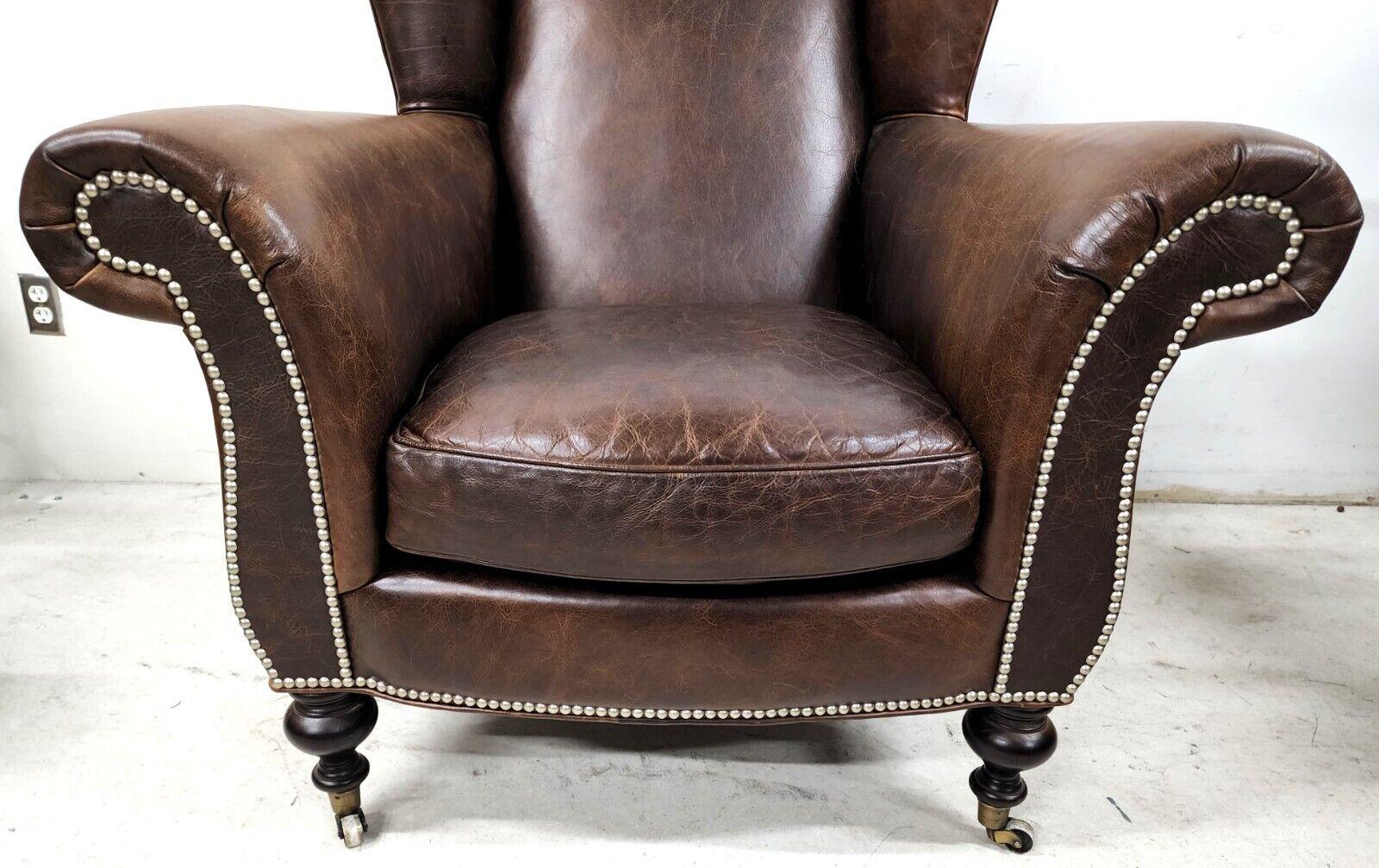 leather reading chair and ottoman