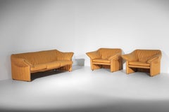 Leather armchairs and sofa Mario Bellini model Le stelle for B&B Italia