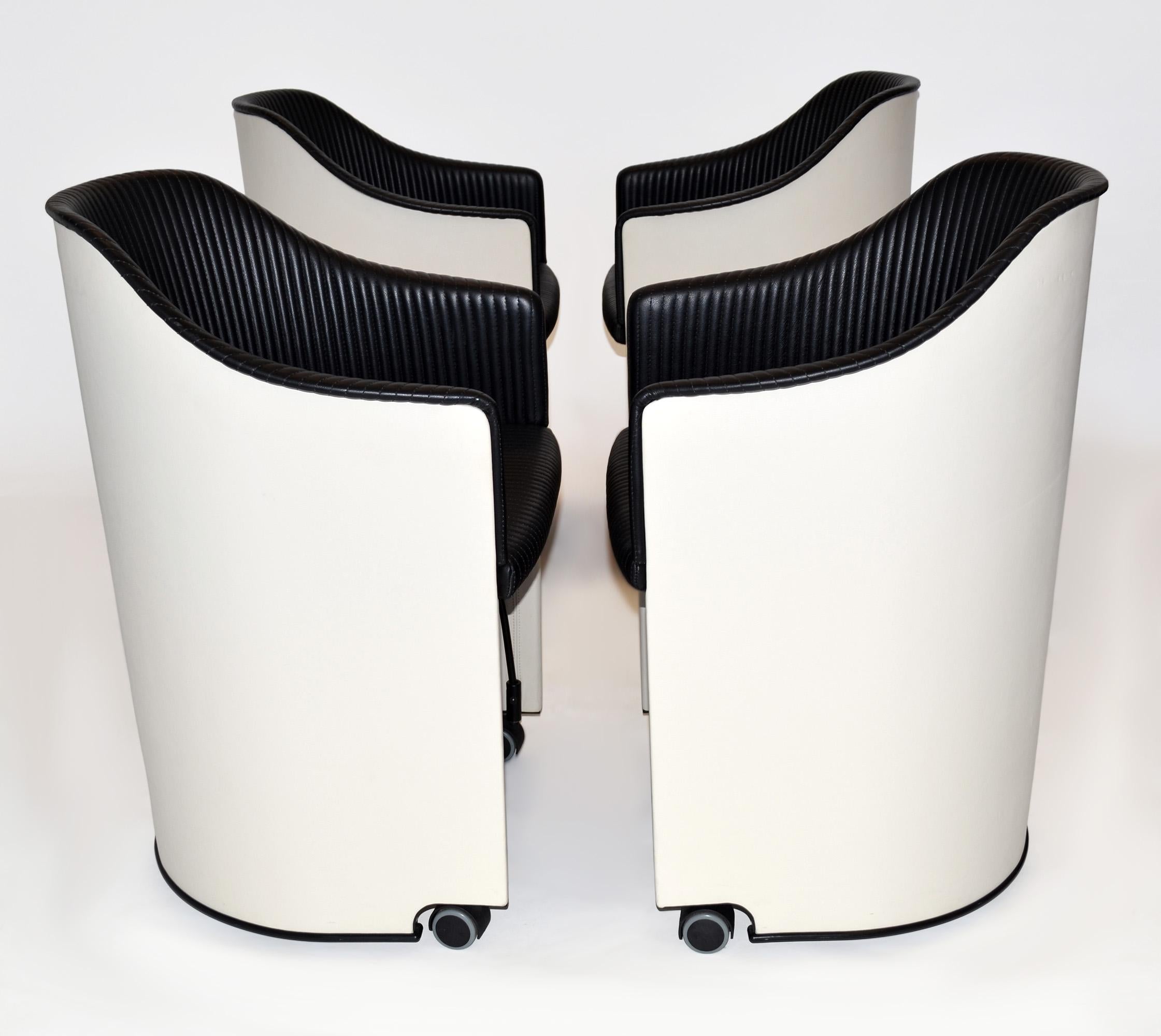 Postmoderne Fauteuils en cuir Afra & Tobia Scarpa pour Maxalto, Artona Modèle 8552, Italie en vente