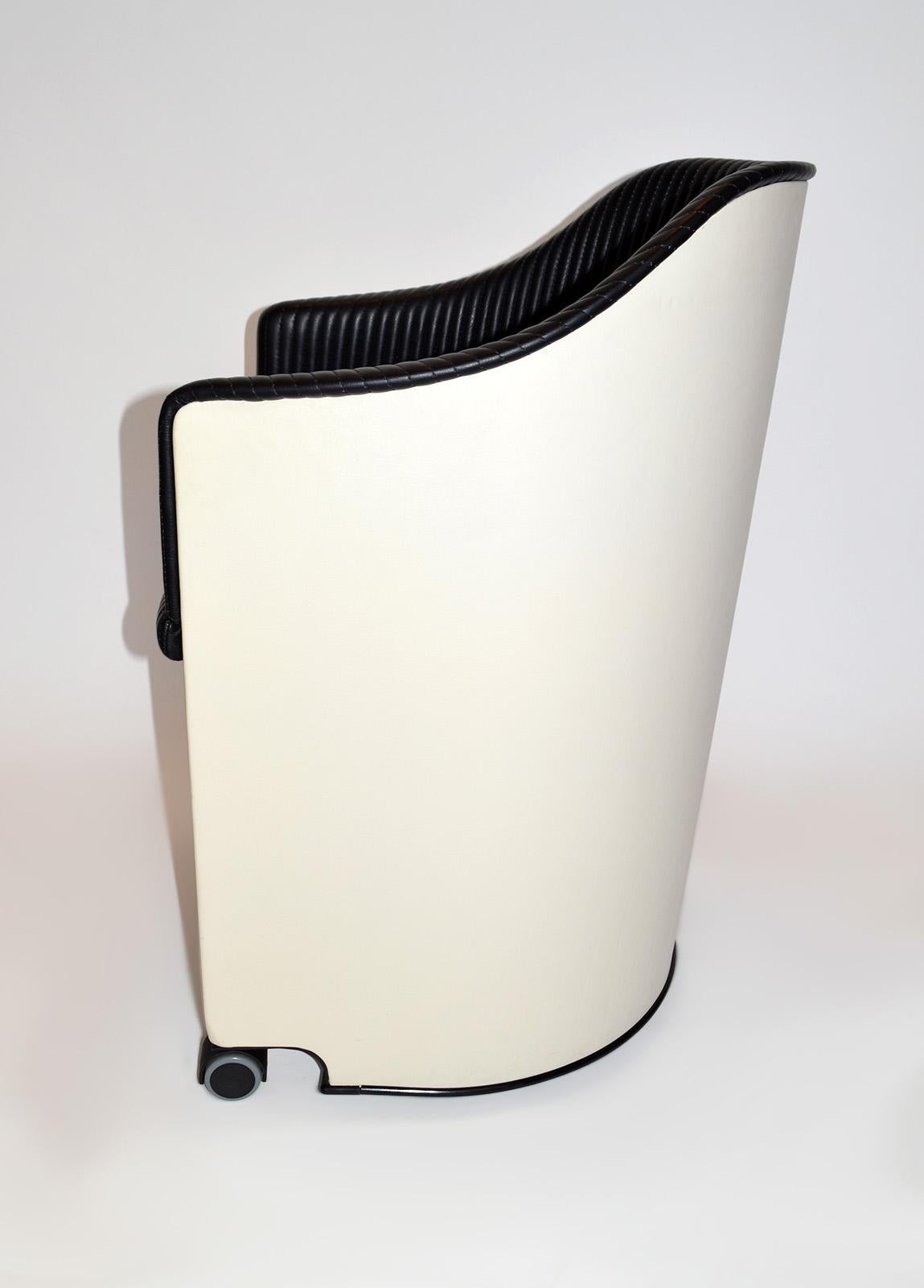 Fin du 20e siècle Fauteuils en cuir Afra & Tobia Scarpa pour Maxalto, Artona Modèle 8552, Italie en vente