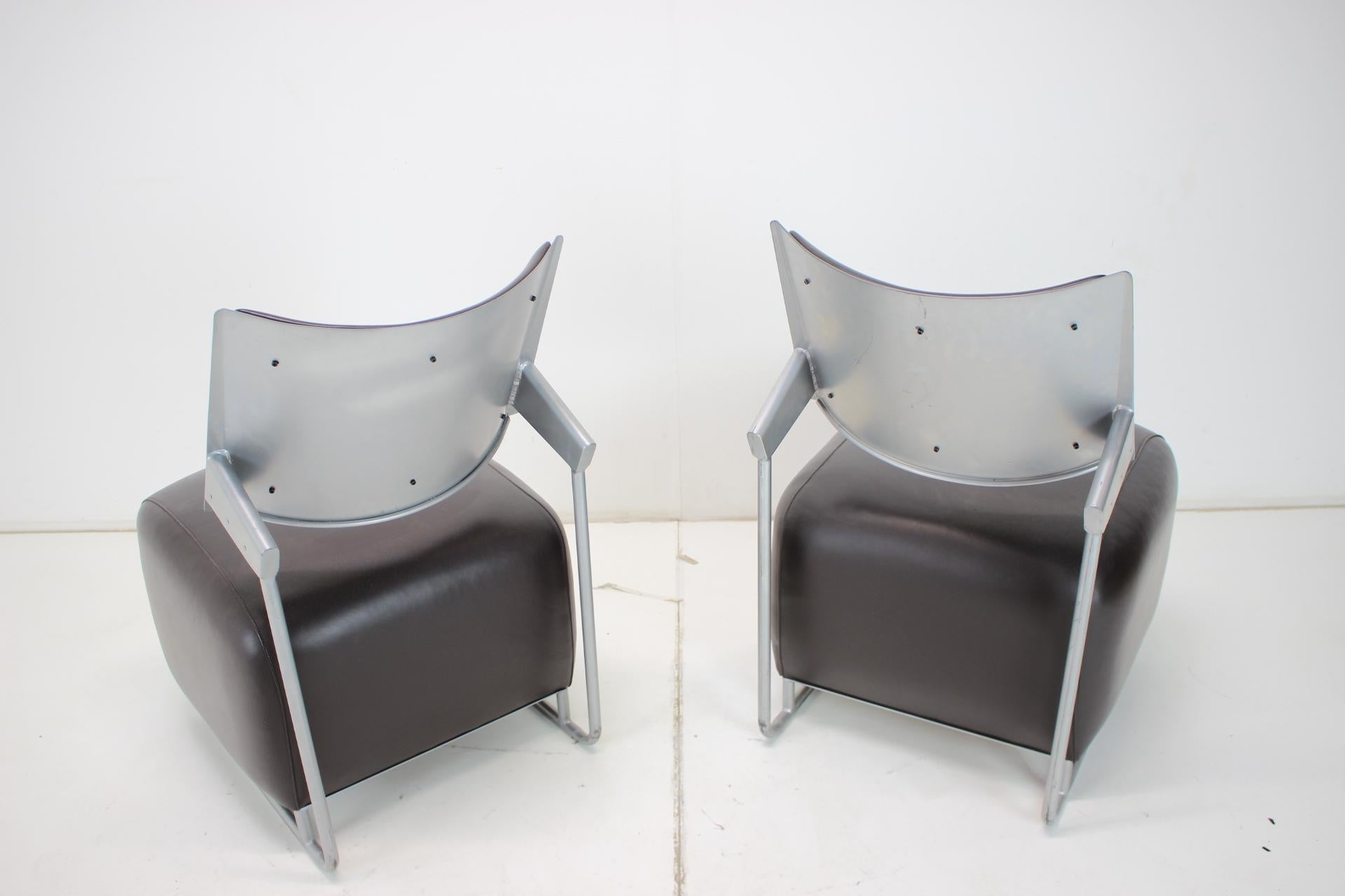 Finnish Leather Armchairs 