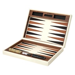 Juego de backgammon de cuero