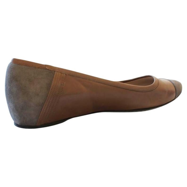 Costume National Leather ballerina flat size 39 For Sale