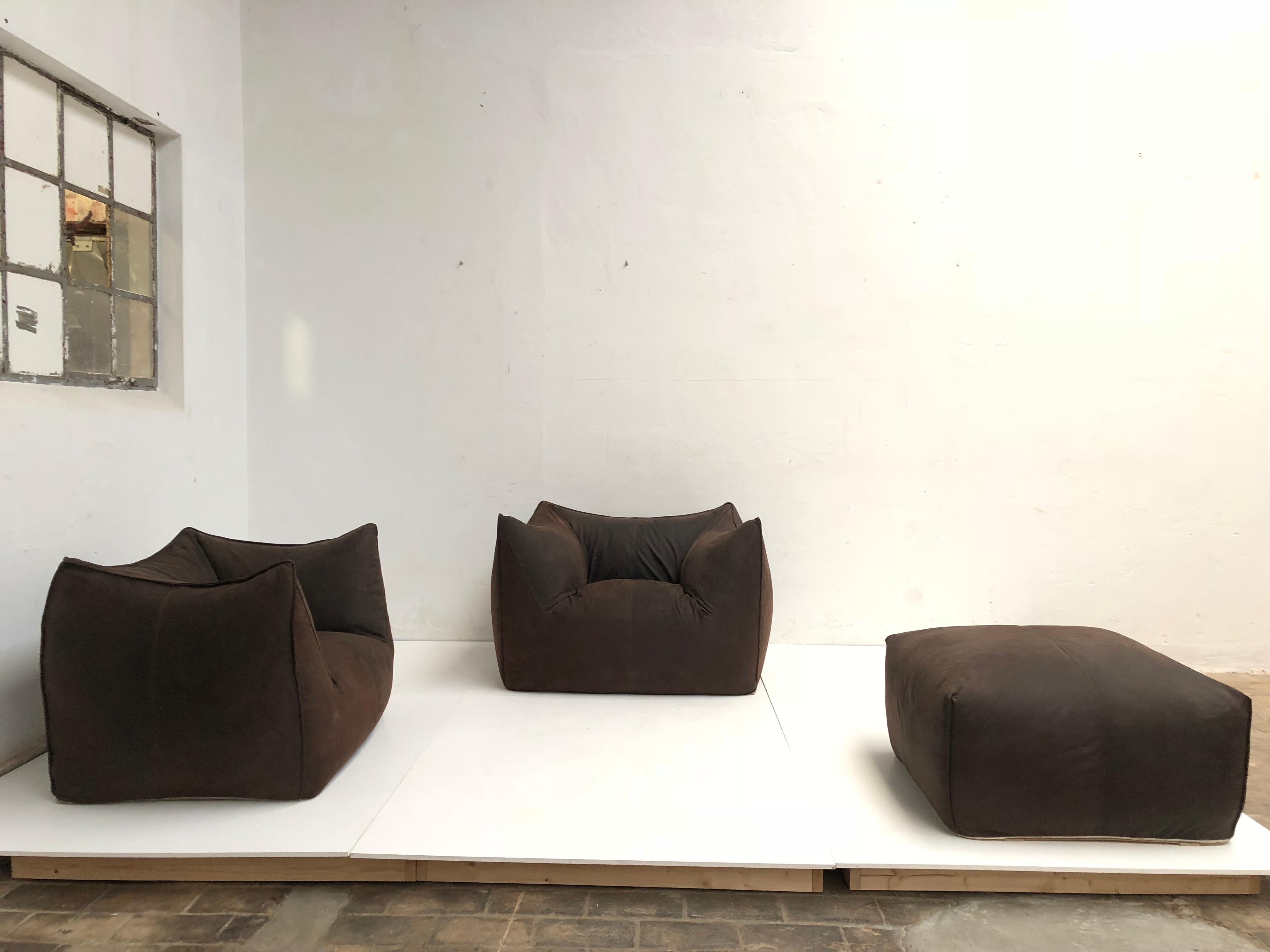 Leather 'Bambole' Living Room Set by Mario Bellini, 1972, Original Period Labels 4