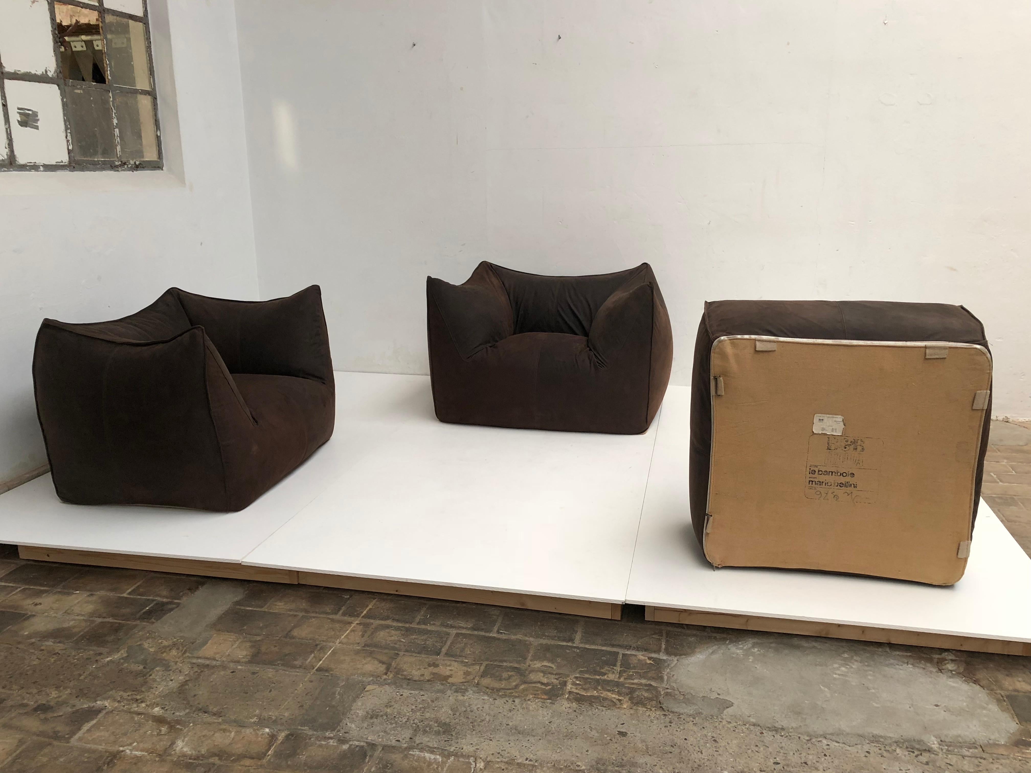 Leather 'Bambole' Living Room Set by Mario Bellini, 1972, Original Period Labels 8