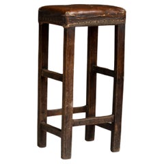 Leather Bar Stool, England circa 1890
