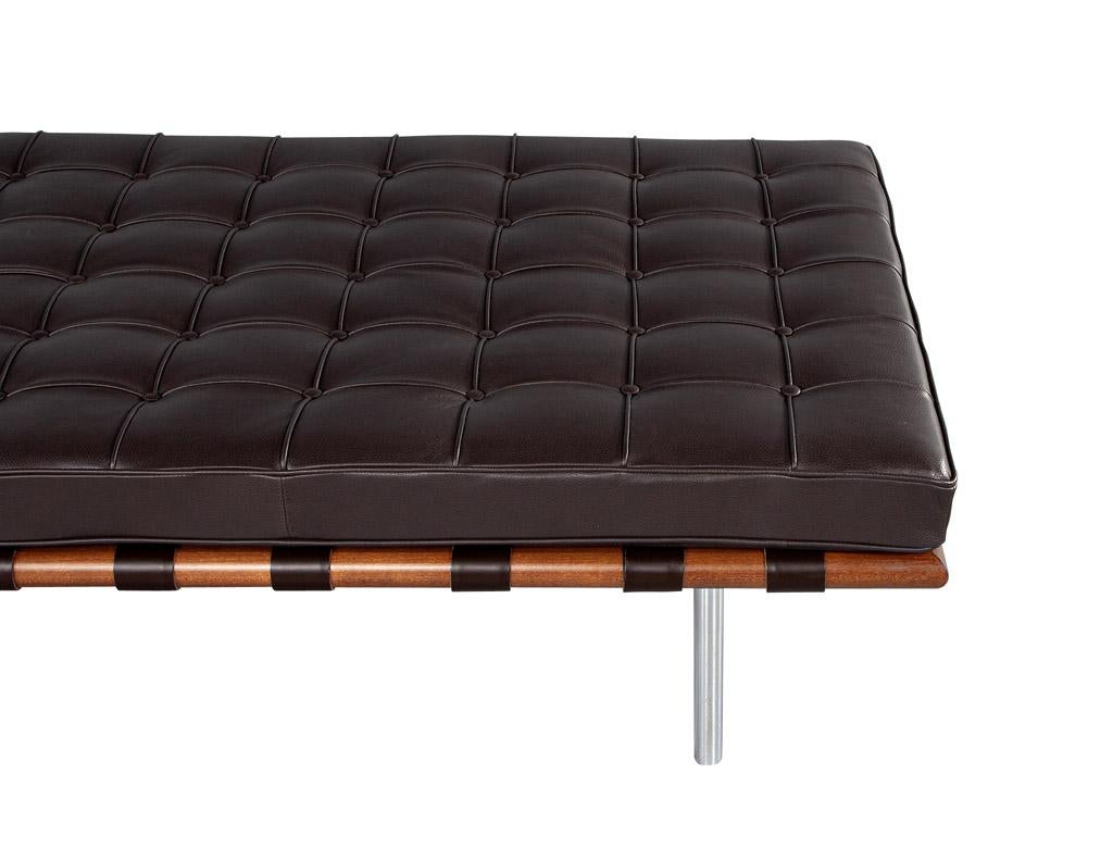 Contemporary Leather Barcelona Daybed by Ludwig Mies Van der Rohe Knoll Studio