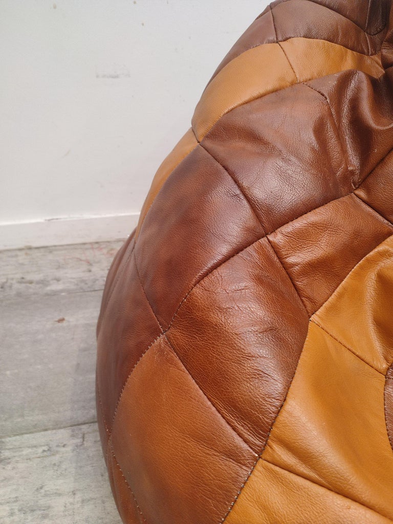 Leather Bean Bag from De Sede, 1970s In Good Condition For Sale In Waasmunster, BE