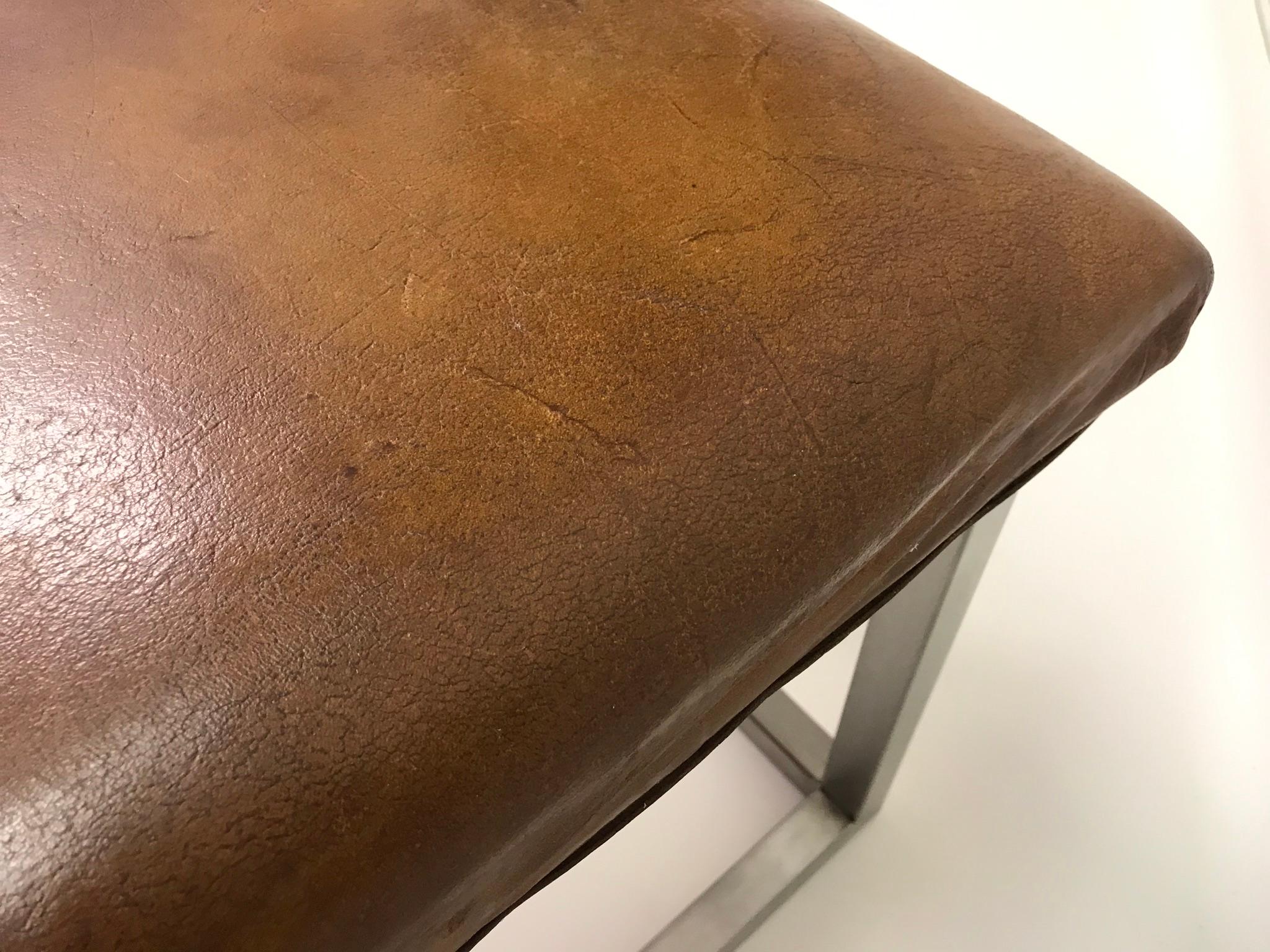 Leather Bench, '1930' In Good Condition For Sale In Ceske Mezirici, CZ