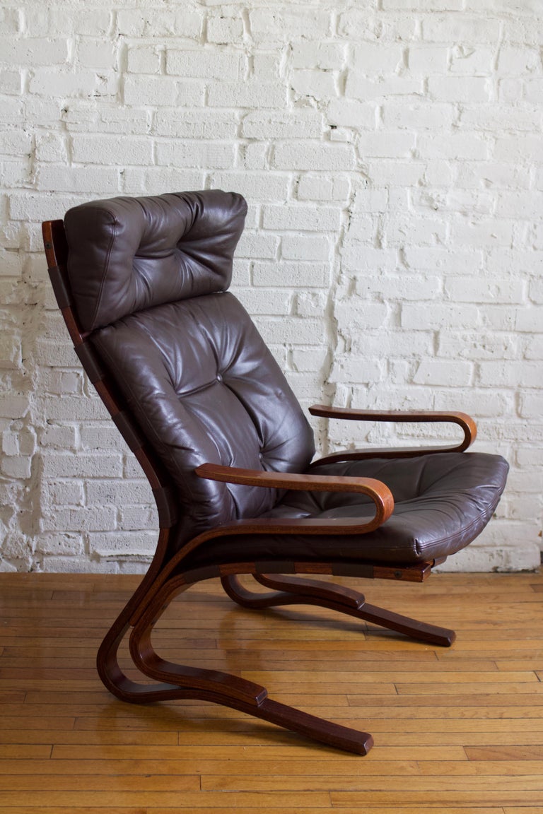 Leather Bentwood Midcentury 'Skyline