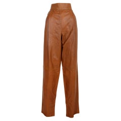 Leather Biker Palace Brown Vintage Pants
