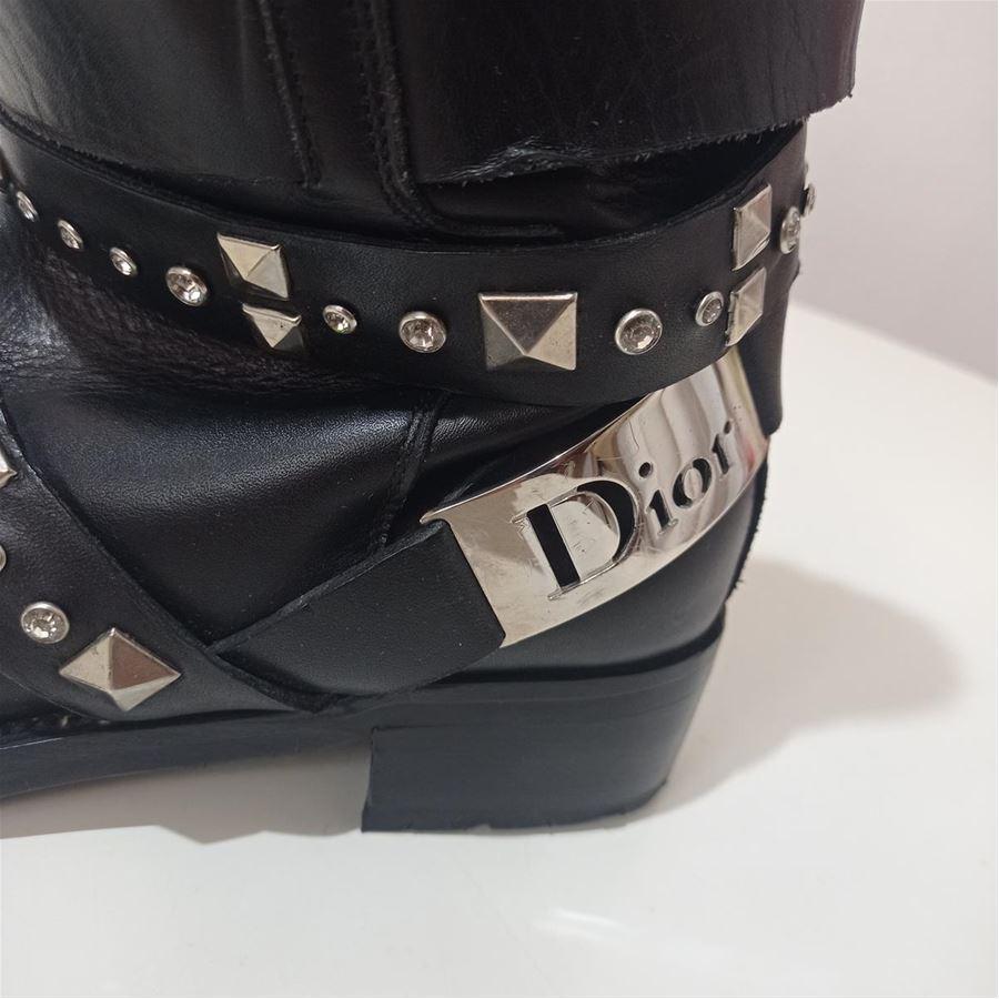 Dior Leather bikers size 37 In Excellent Condition For Sale In Gazzaniga (BG), IT