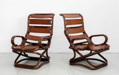 Italian Leather Sling Chairs