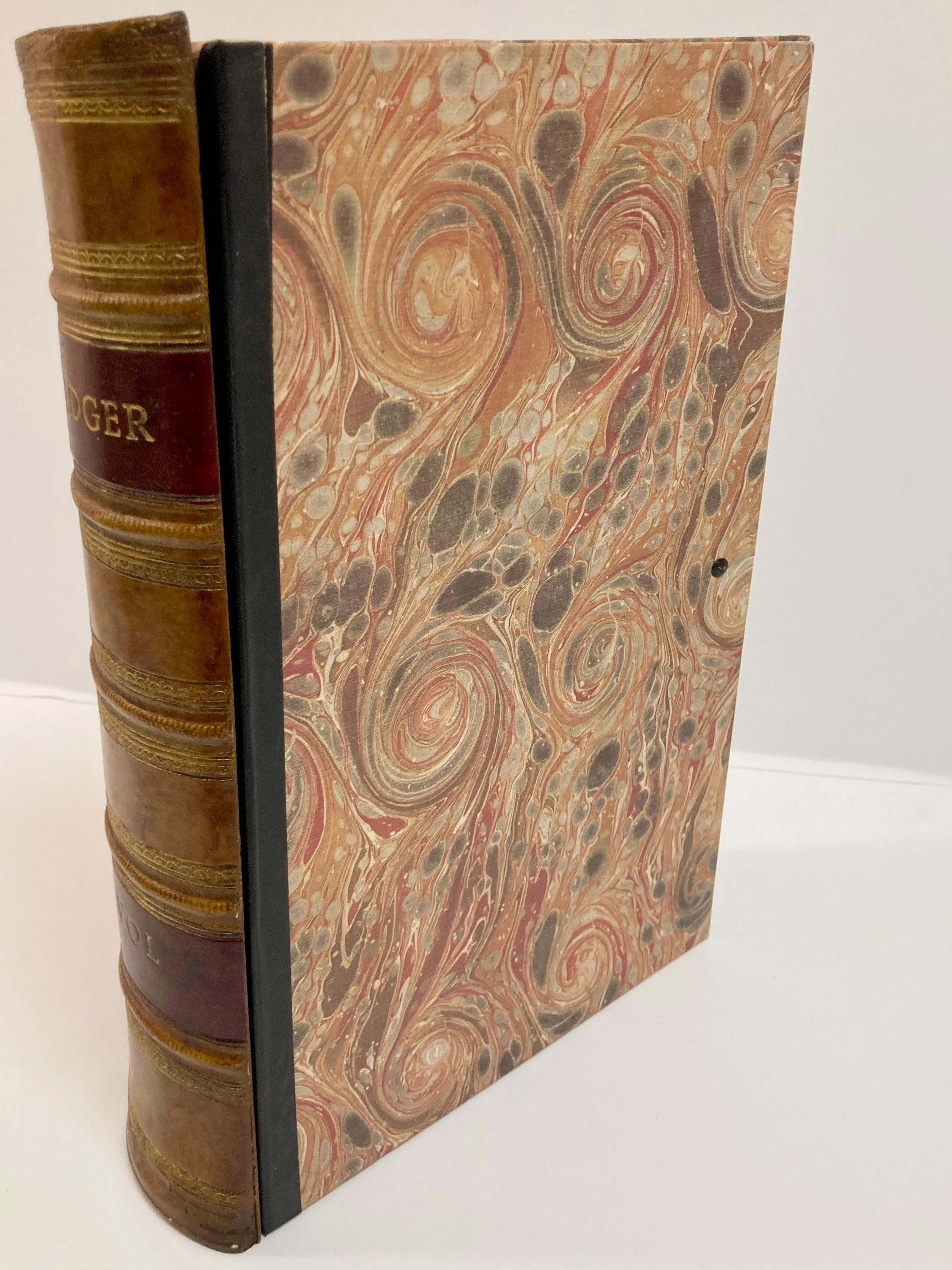 Autre Boîte à livres en cuir - Ledger en vente