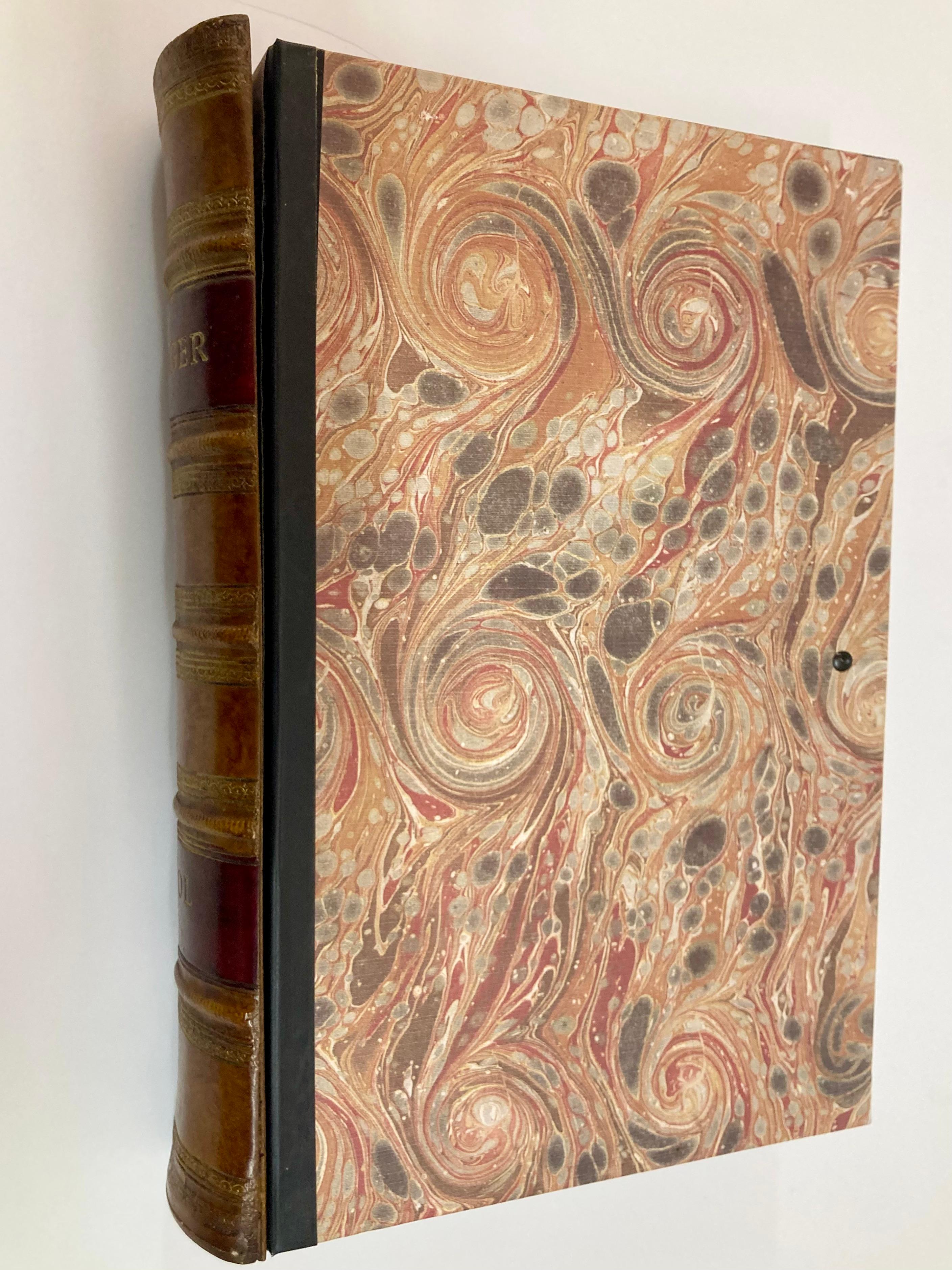 Boîte à livres en cuir - Ledger en vente 2