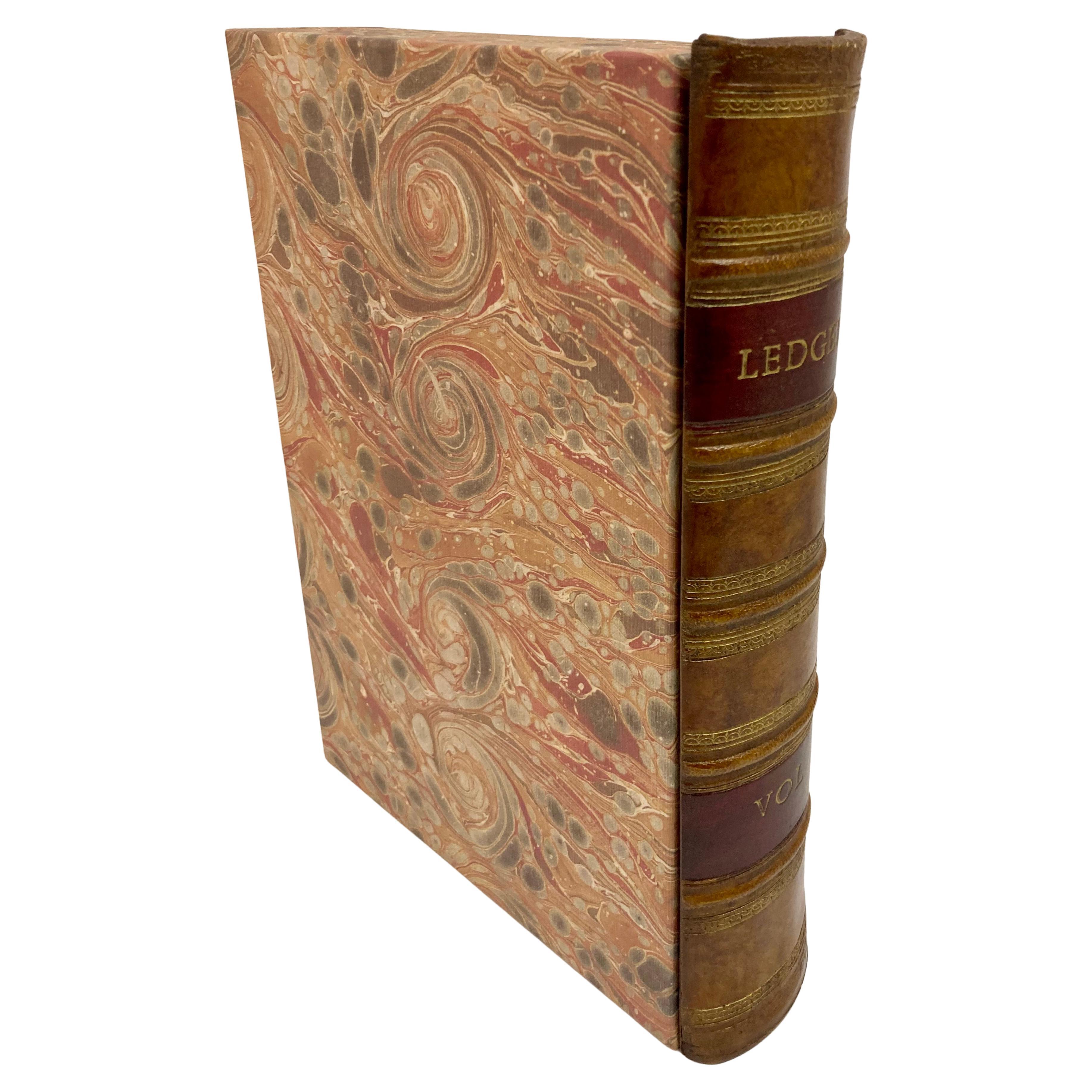Leather Book Box - Ledger