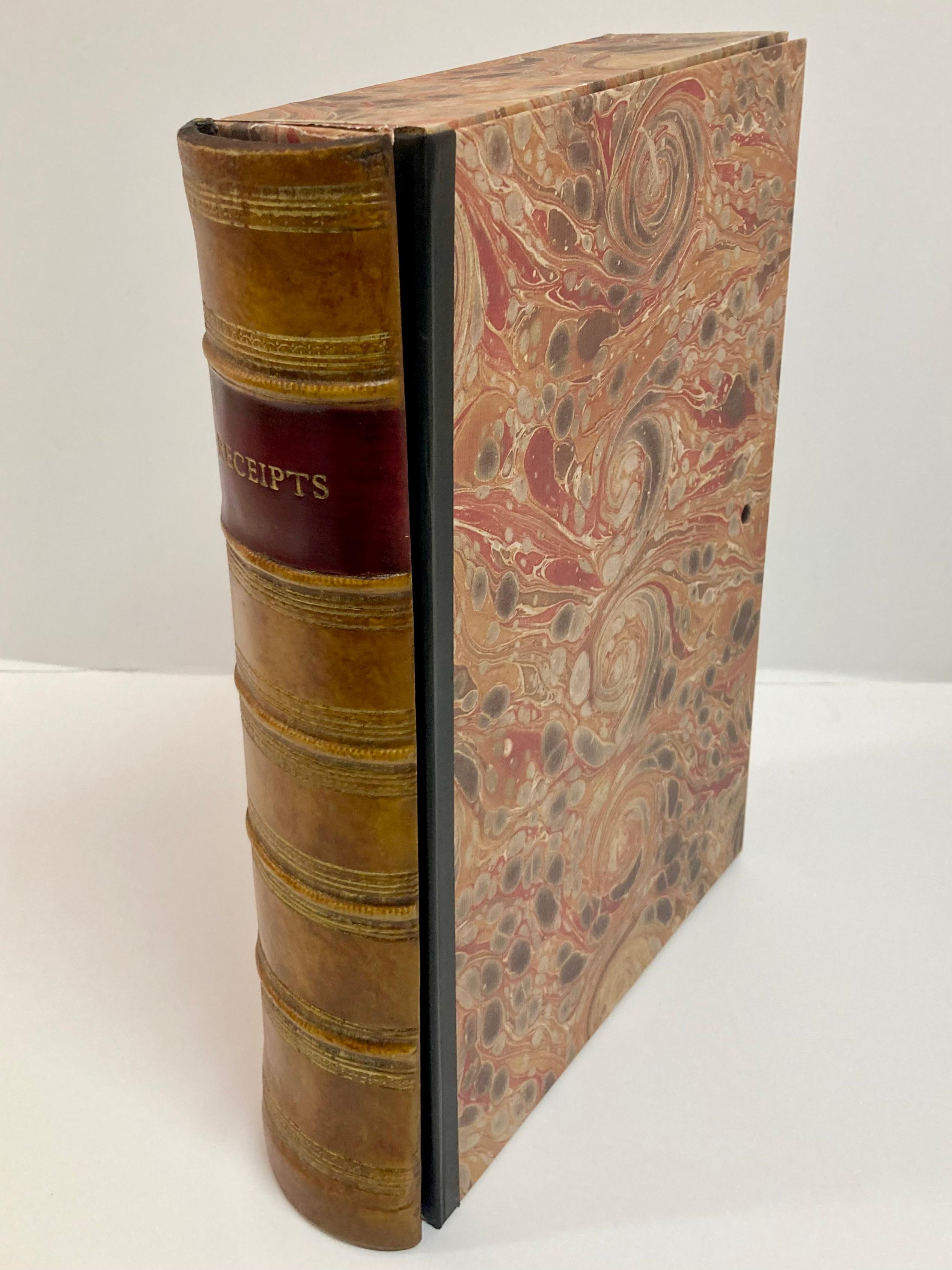 English Leather Book Box - Receipts #2 For Sale