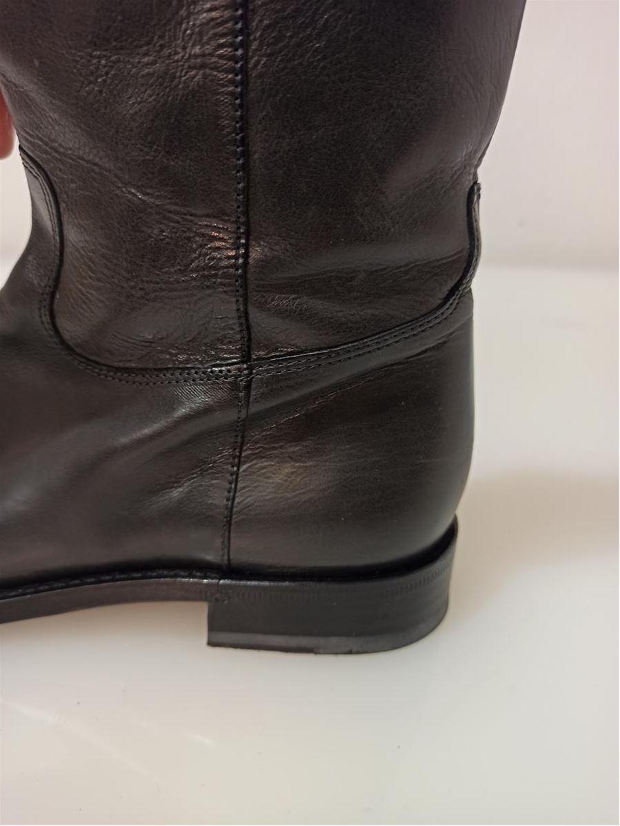 Black Jil Sander Leather boots size 37 For Sale
