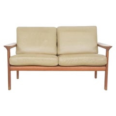 Leder- zweisitziges Leder-Sofa „Borneo“ von Sven Ellekaer für Komfort, Dänische Moderne 1960er Jahre