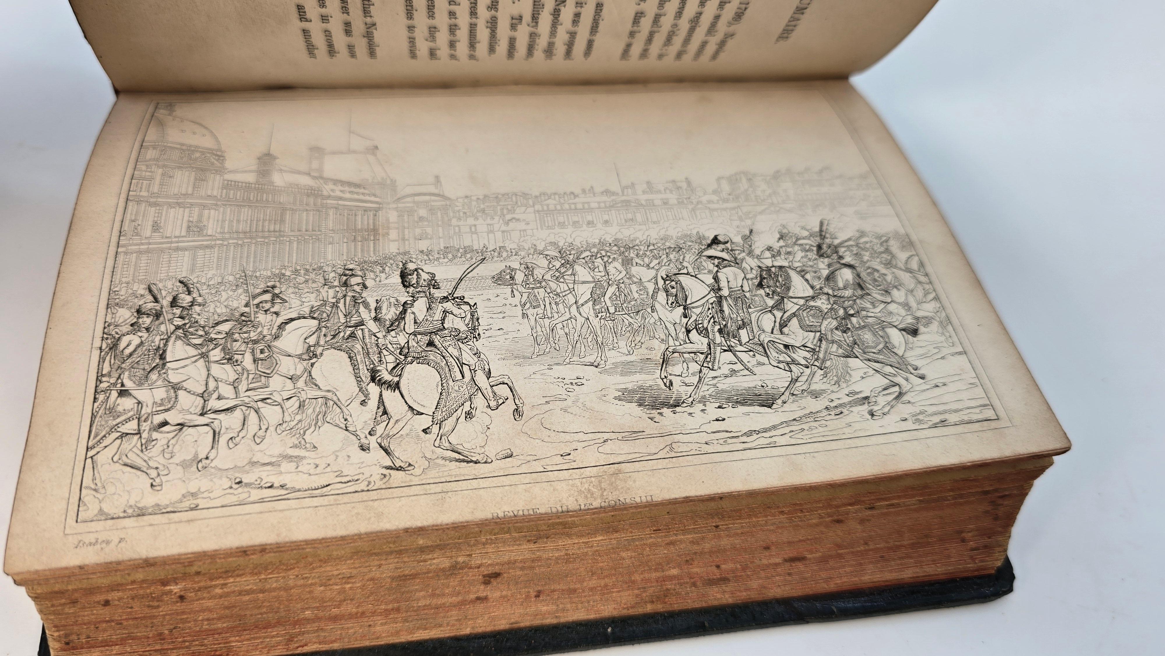 Leather bound book, Napoleon's Gallery, English, printed in 1837 with engravings For Sale 5