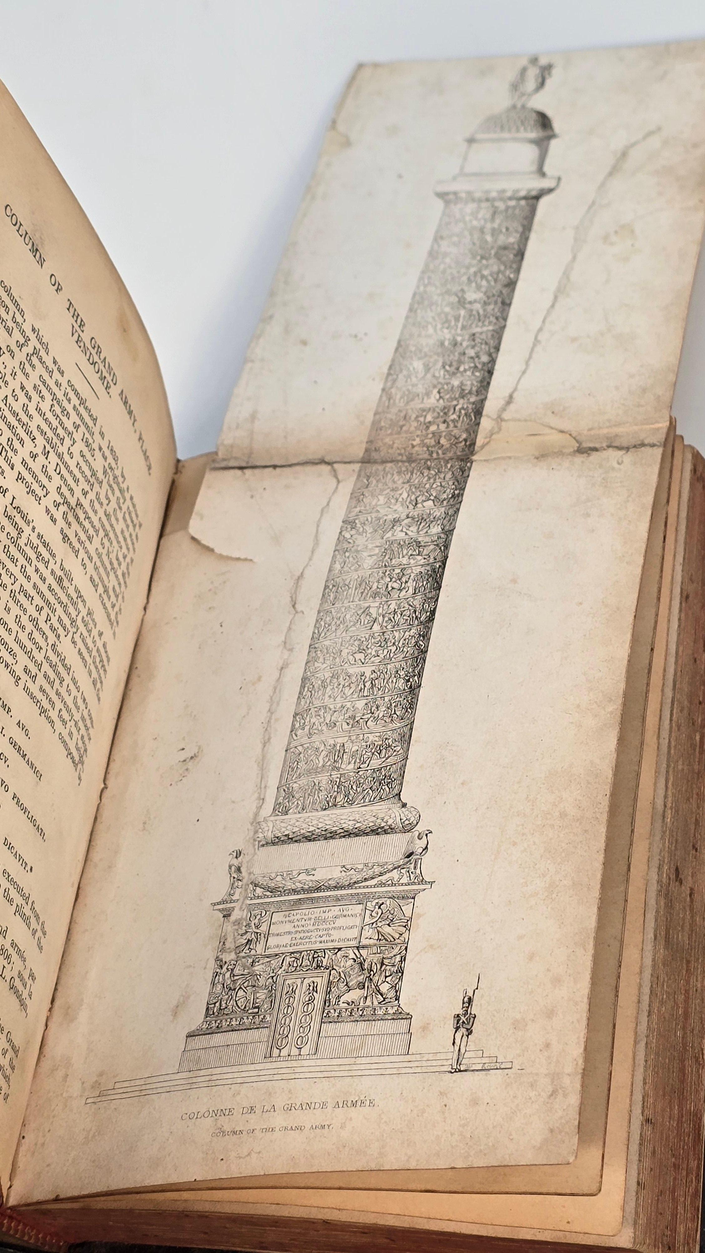 Leather bound book, Napoleon's Gallery, English, printed in 1837 with engravings For Sale 6