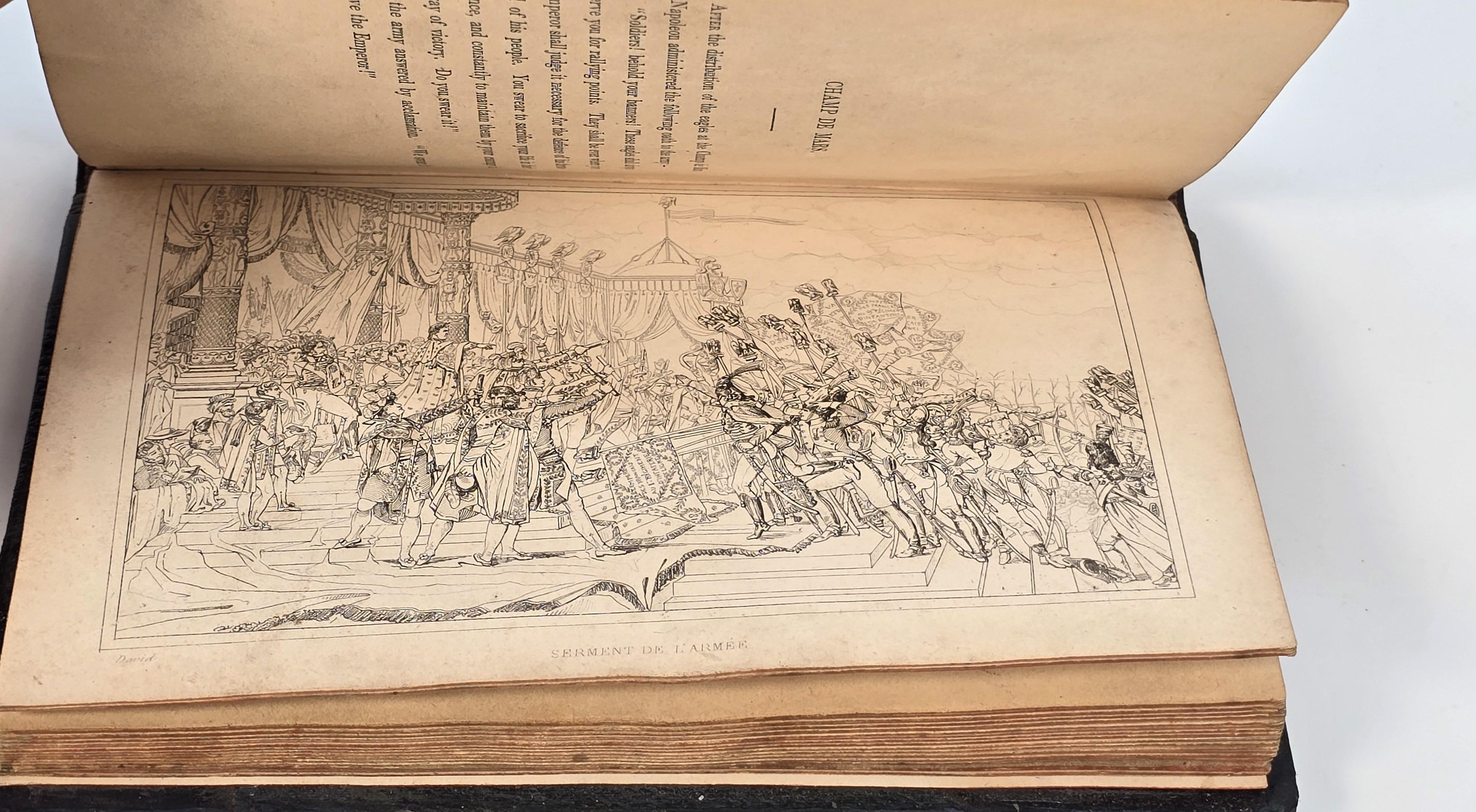 Leather bound book, Napoleon's Gallery, English, printed in 1837 with engravings For Sale 7