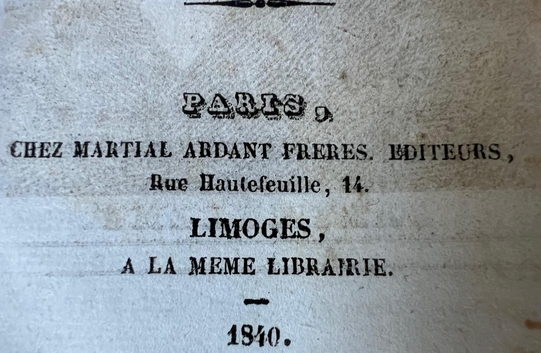 Français Ensemble de sept livres reliés en cuir par Barthelemy avec lettre, Paris, vers 1840 en vente