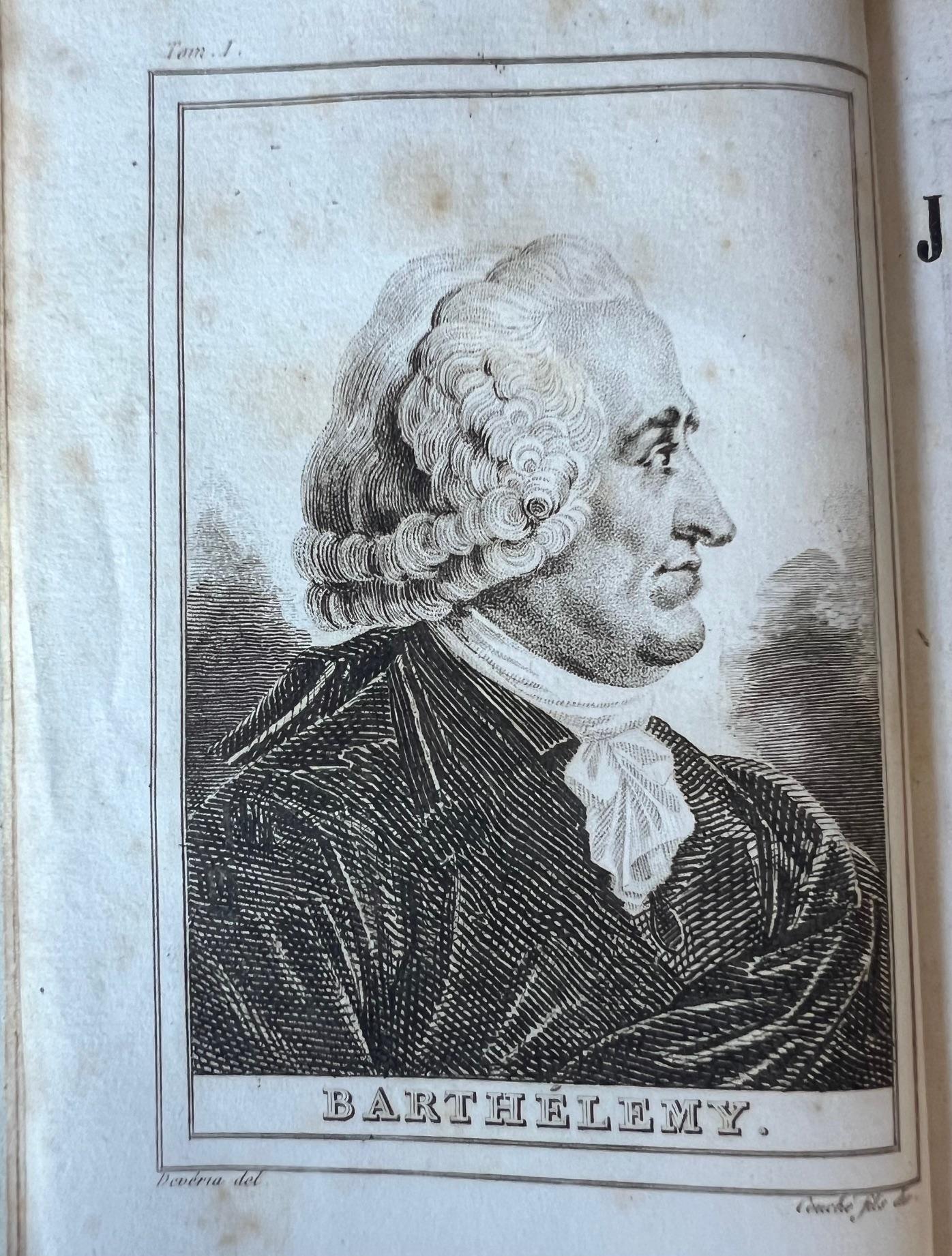 Ensemble de sept livres reliés en cuir par Barthelemy avec lettre, Paris, vers 1840 Bon état - En vente à Ross, CA