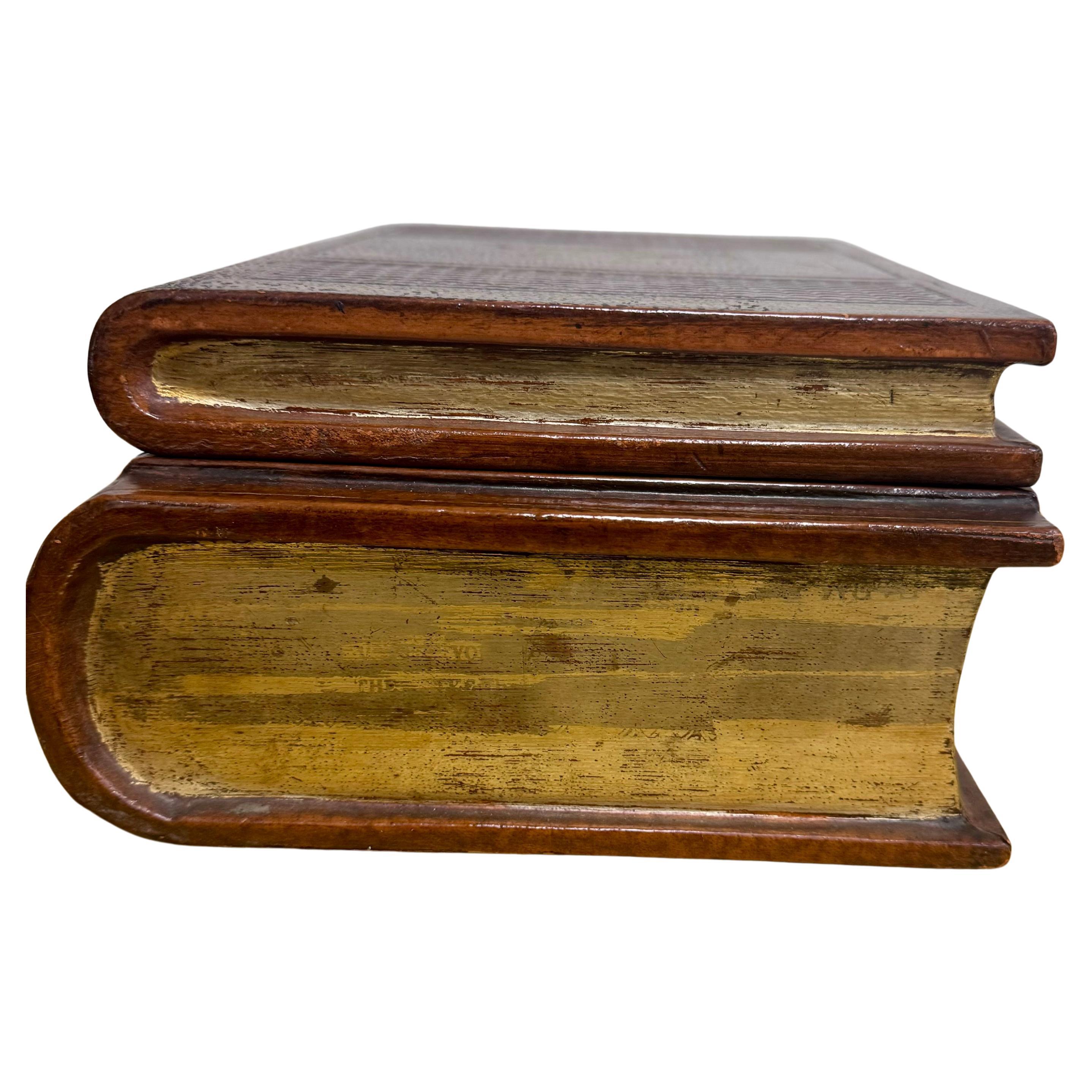Hand-Crafted Leather Bound Faux Books Large Box “The Legend of Arts”