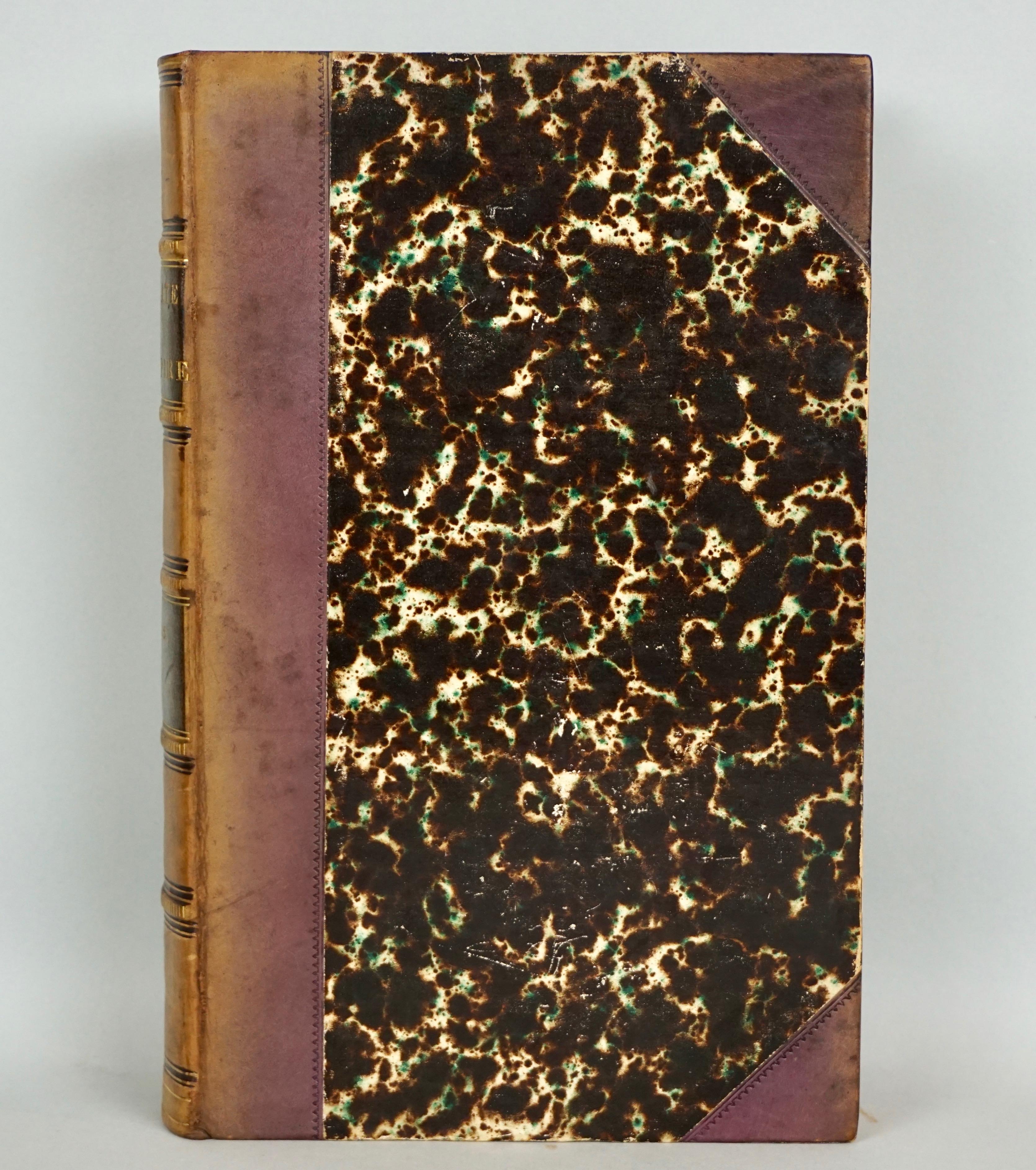 Mid-19th Century Leather Bound History of Consulate and Empire of France Under Napoleon Thiers