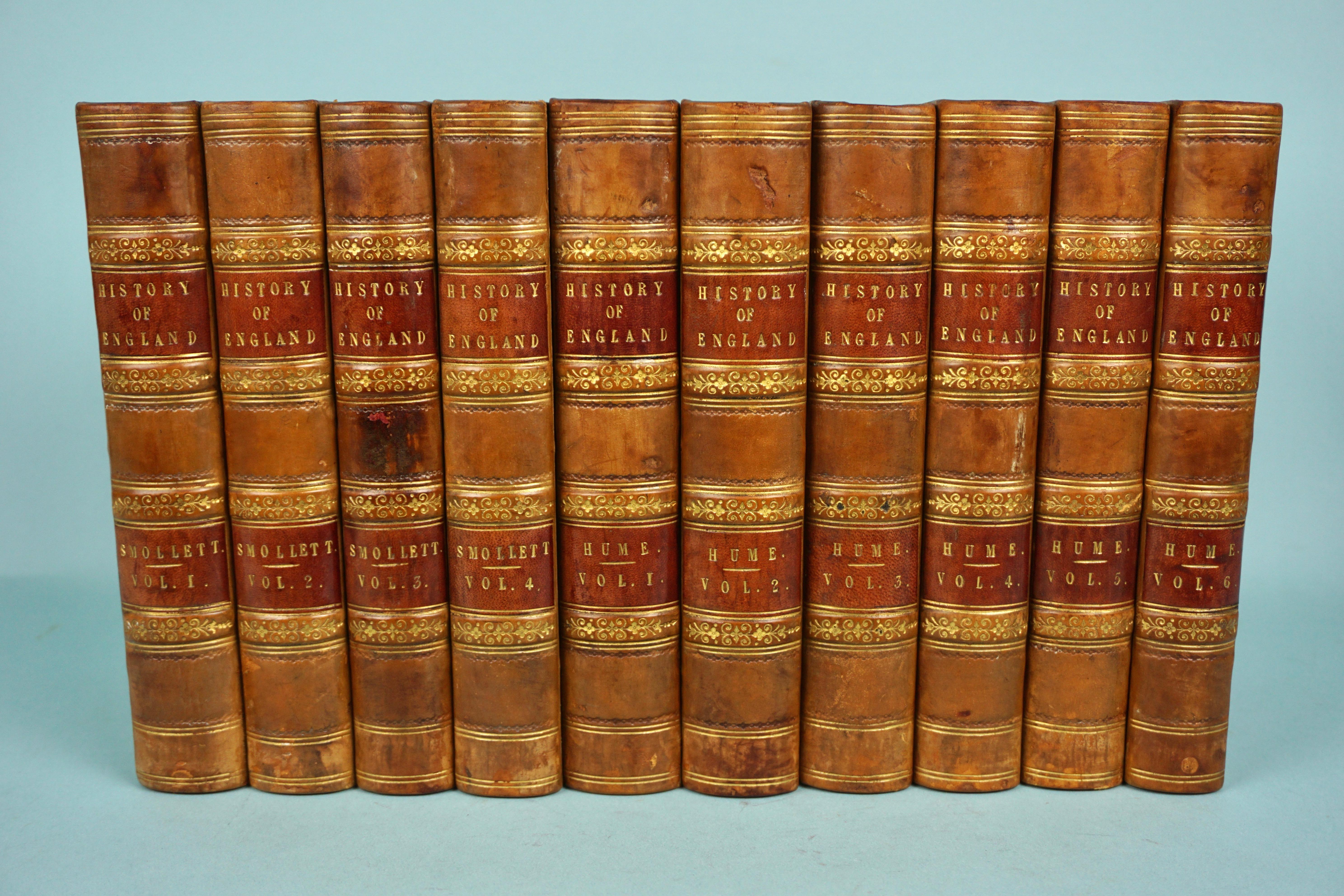 Leather Bound History of England by David Hume and Tobias Smollett in 10 Volumes 11