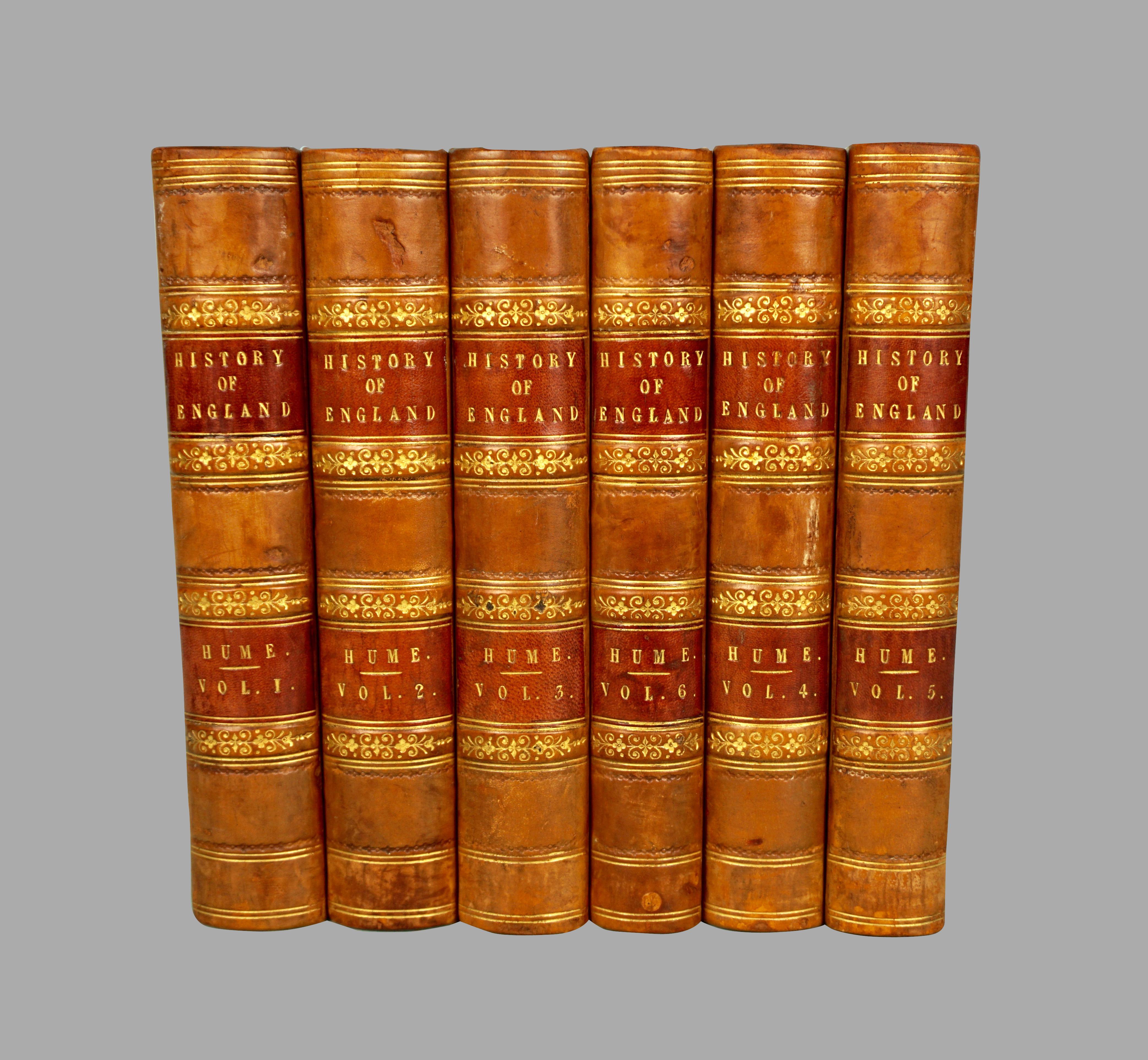 Leather Bound History of England by David Hume and Tobias Smollett in 10 Volumes 1