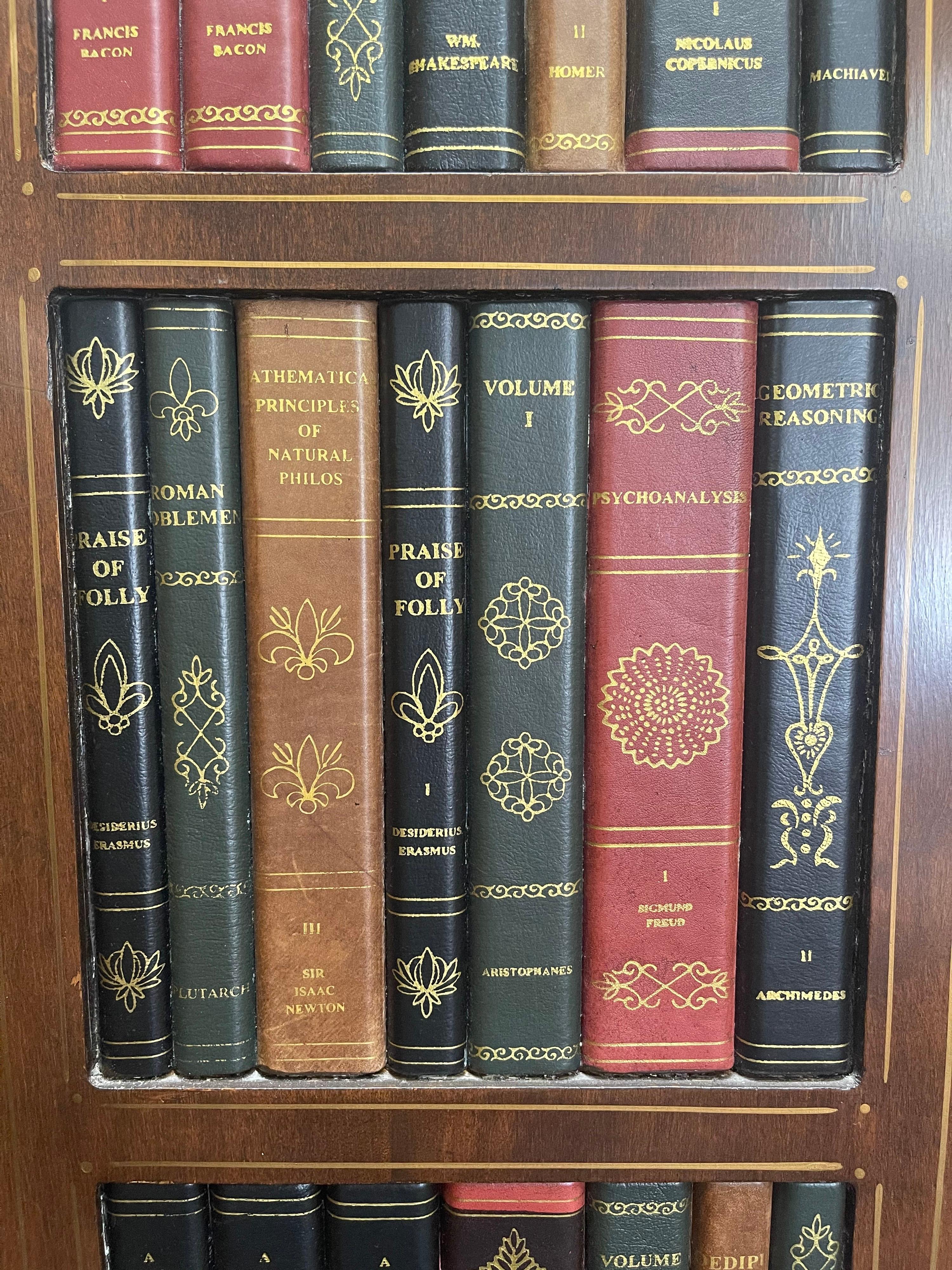 Leather Bound Library Book Four-Panel Folding Screen by Maitland Smith 2