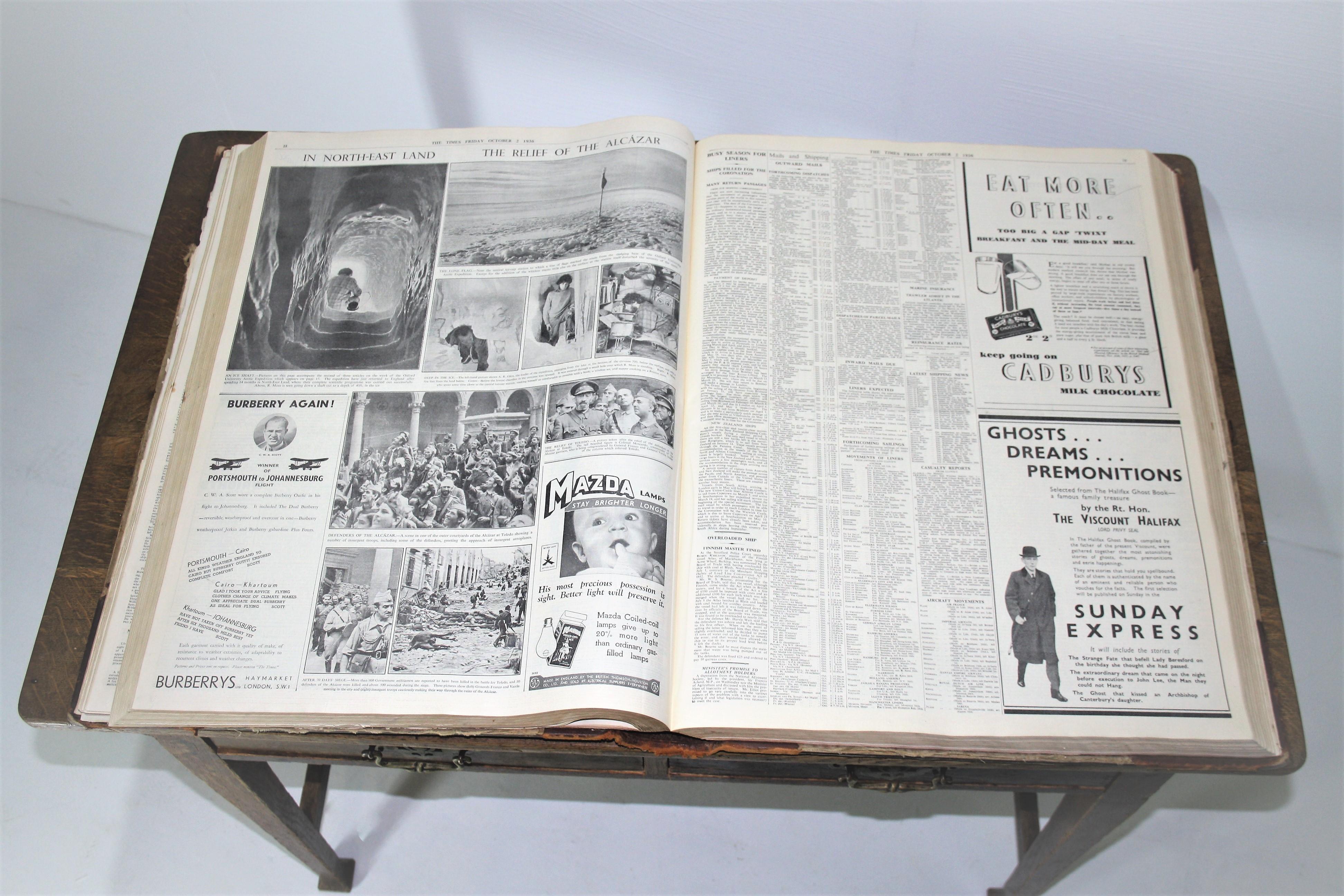 Leather Bound Royal Edition of The Times Newspaper 1936 in Superb Condition For Sale 5