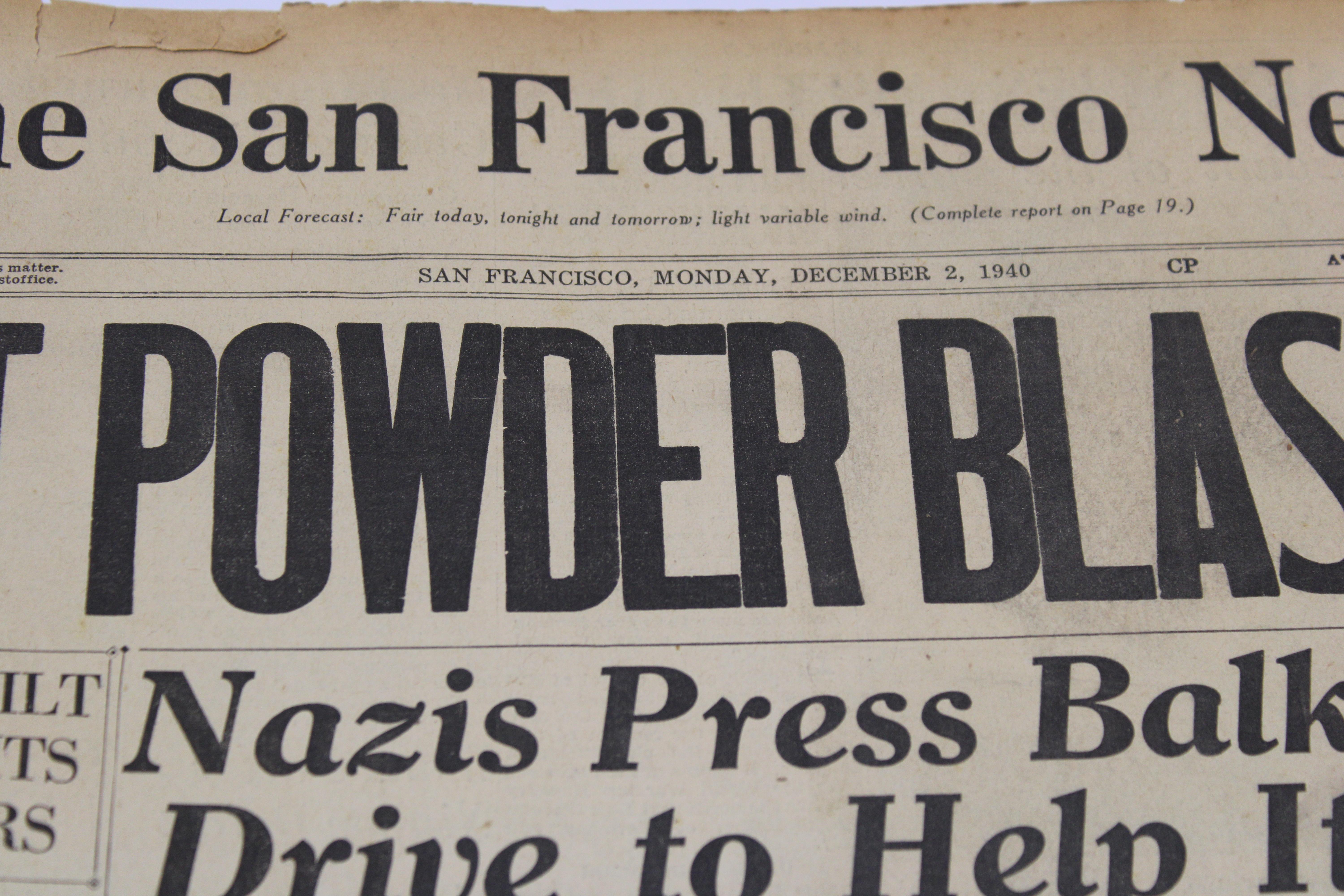 Other Leather Bound Volume of the San Francisco News, 1940-41 For Sale