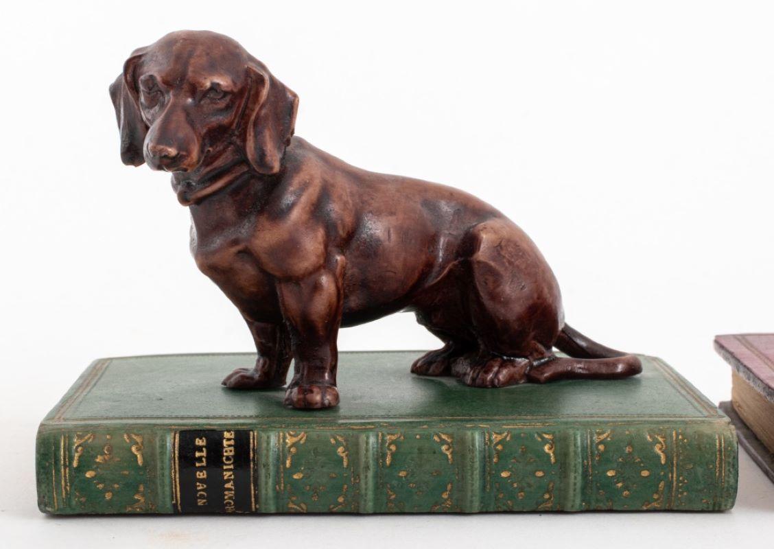 Other Leather Bounded Books With Dog Paperweight, 2