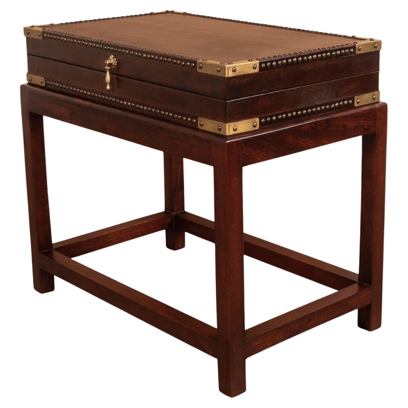 Leather Box on Stand