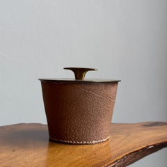 Leather & Brass Humidor #3617 by Carl Auböck II, 1940s