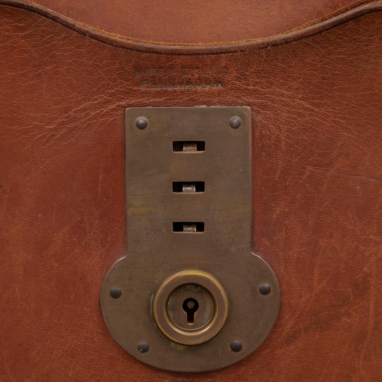 Brass Leather Briefcase by Pendragon, circa 1950