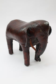 Leather Brown Elephant by Dimitri Omersa