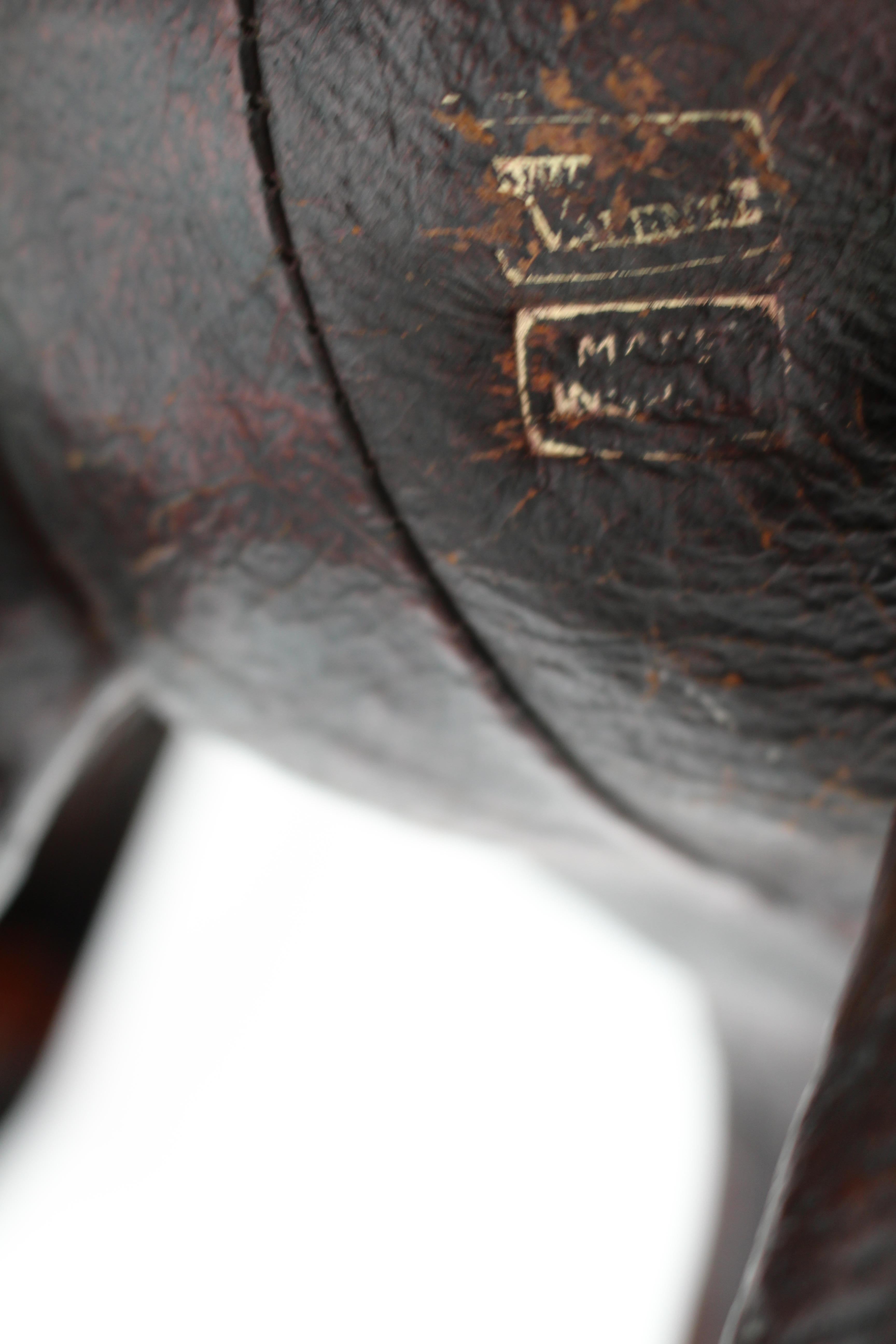 Mid-20th Century Leather Brown Elephant by Dimitri Omersa