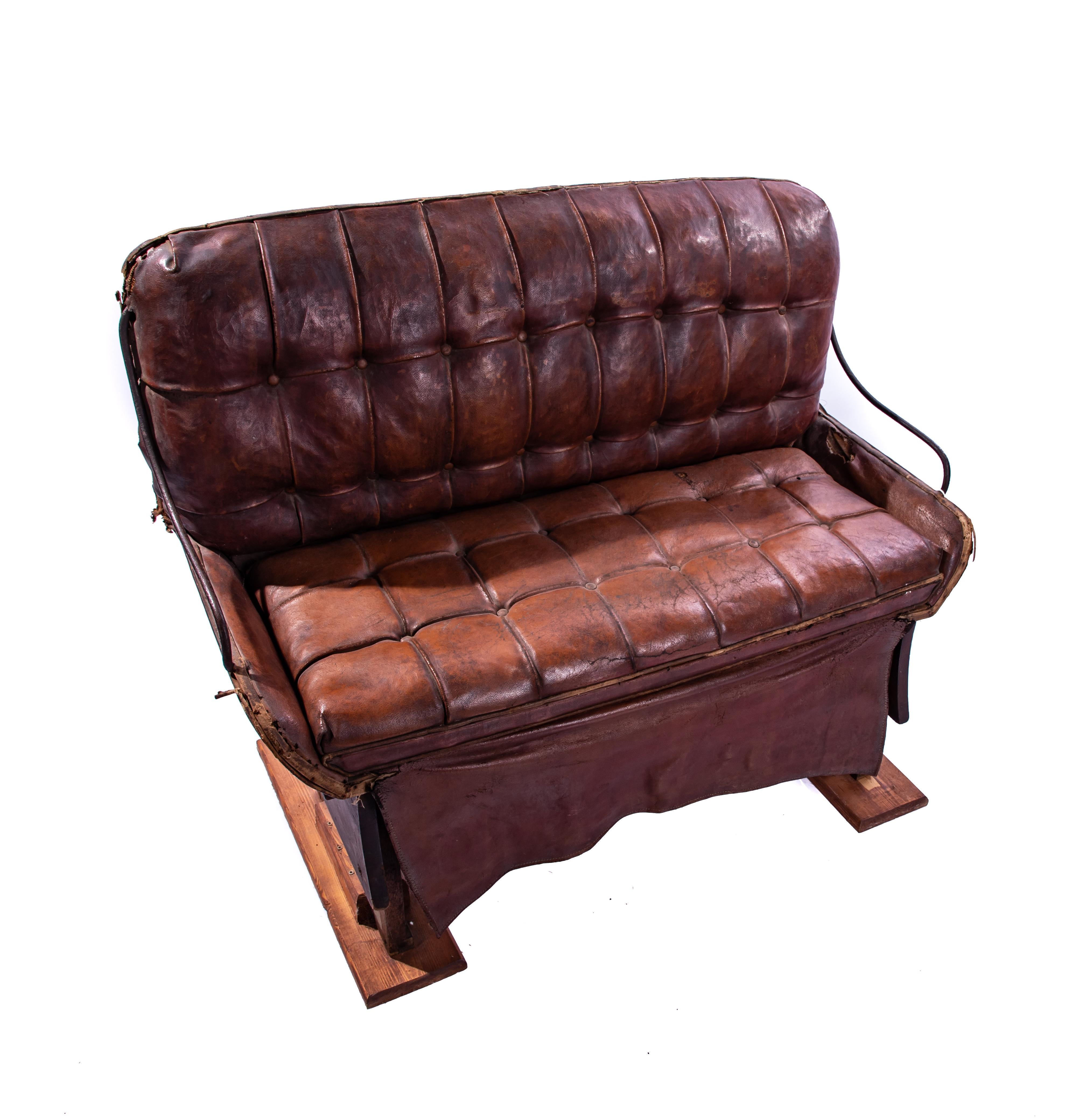 Leather Buggy Bench, 19th Century For Sale 6