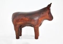 Leather Bull Stool by Dimitri Omersa, 1960s