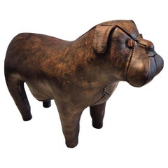 Leather Bulldog ottoman by Dimitri Omersa, England 1960s