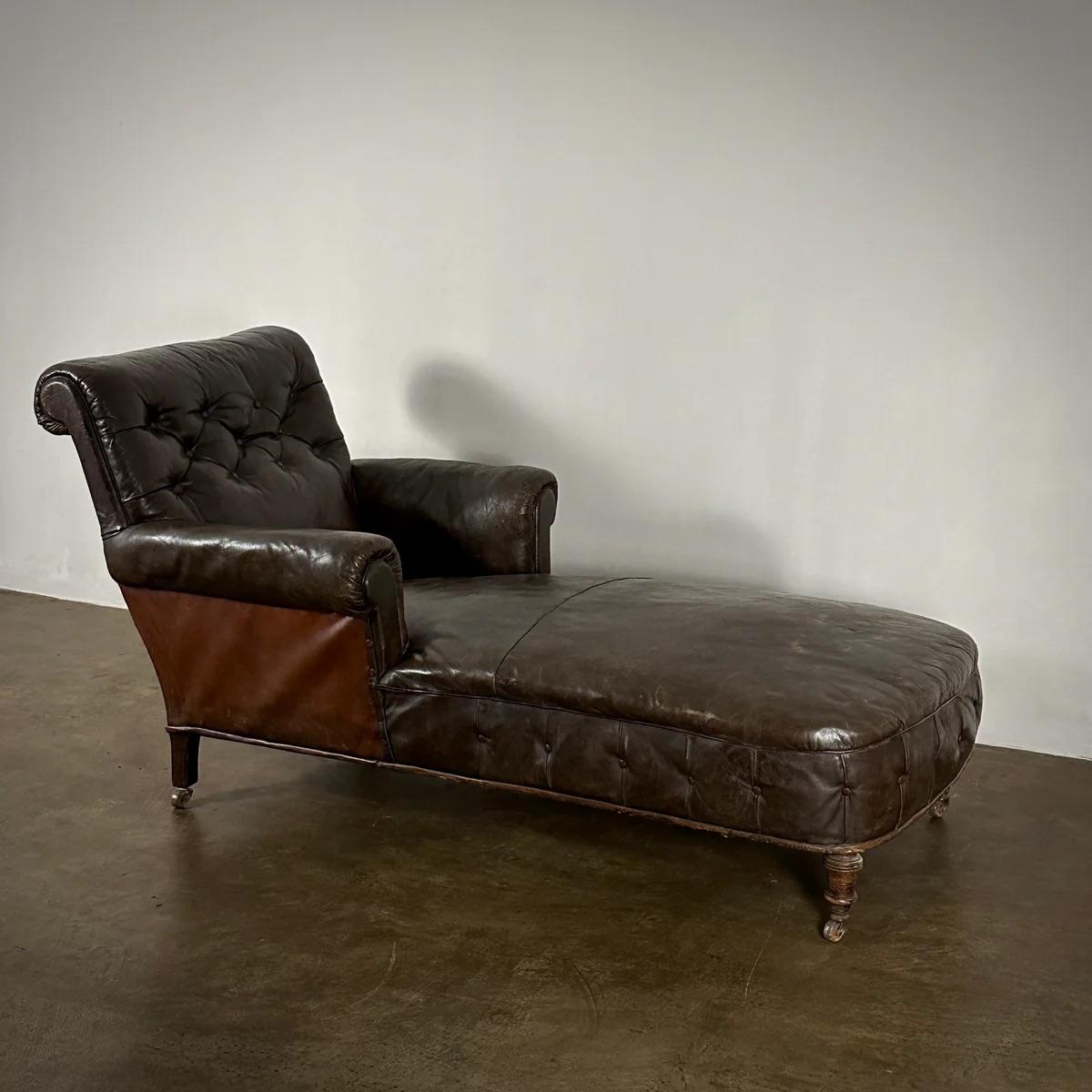 Leather Buttoned Daybed For Sale 1