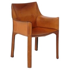 Leather Cab Chair by Mario Bellini for Cassina