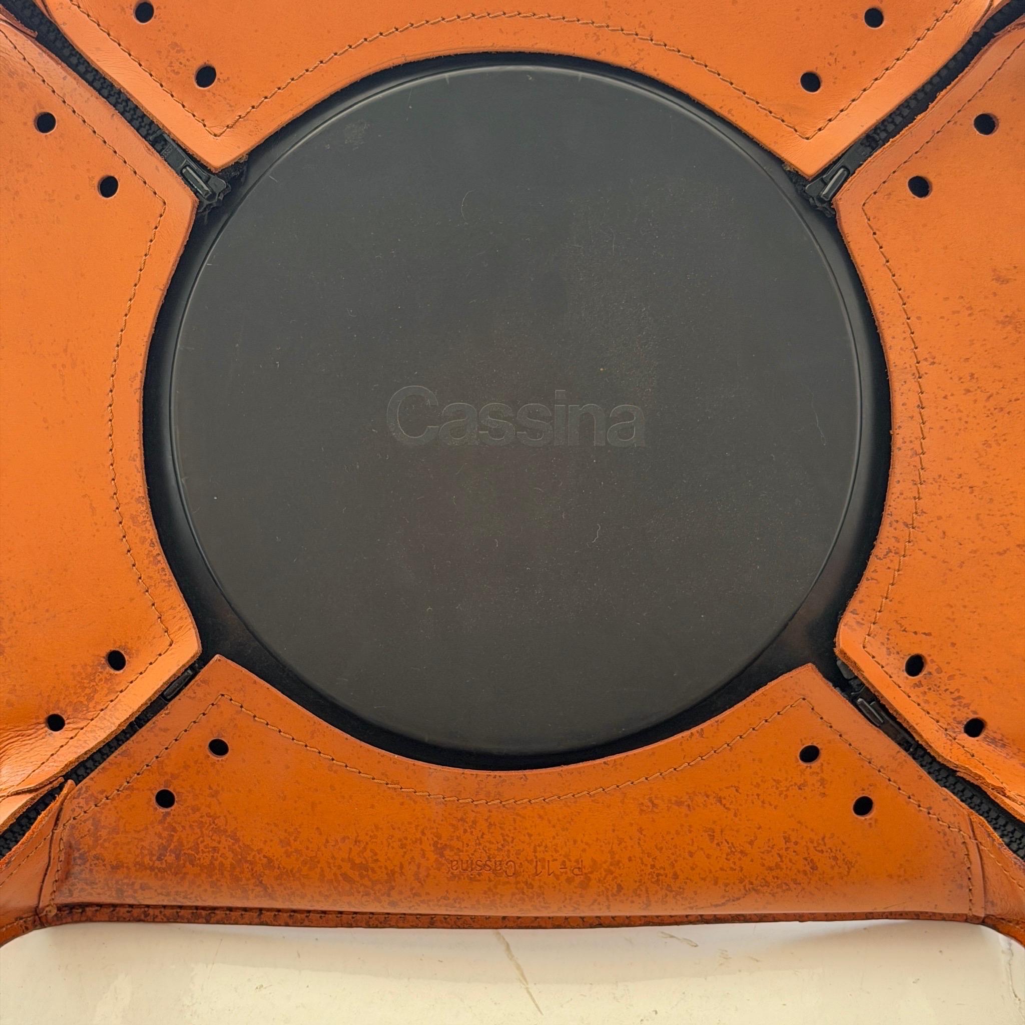 Leather Cab Chairs by Mario Bellini for Cassina For Sale 4