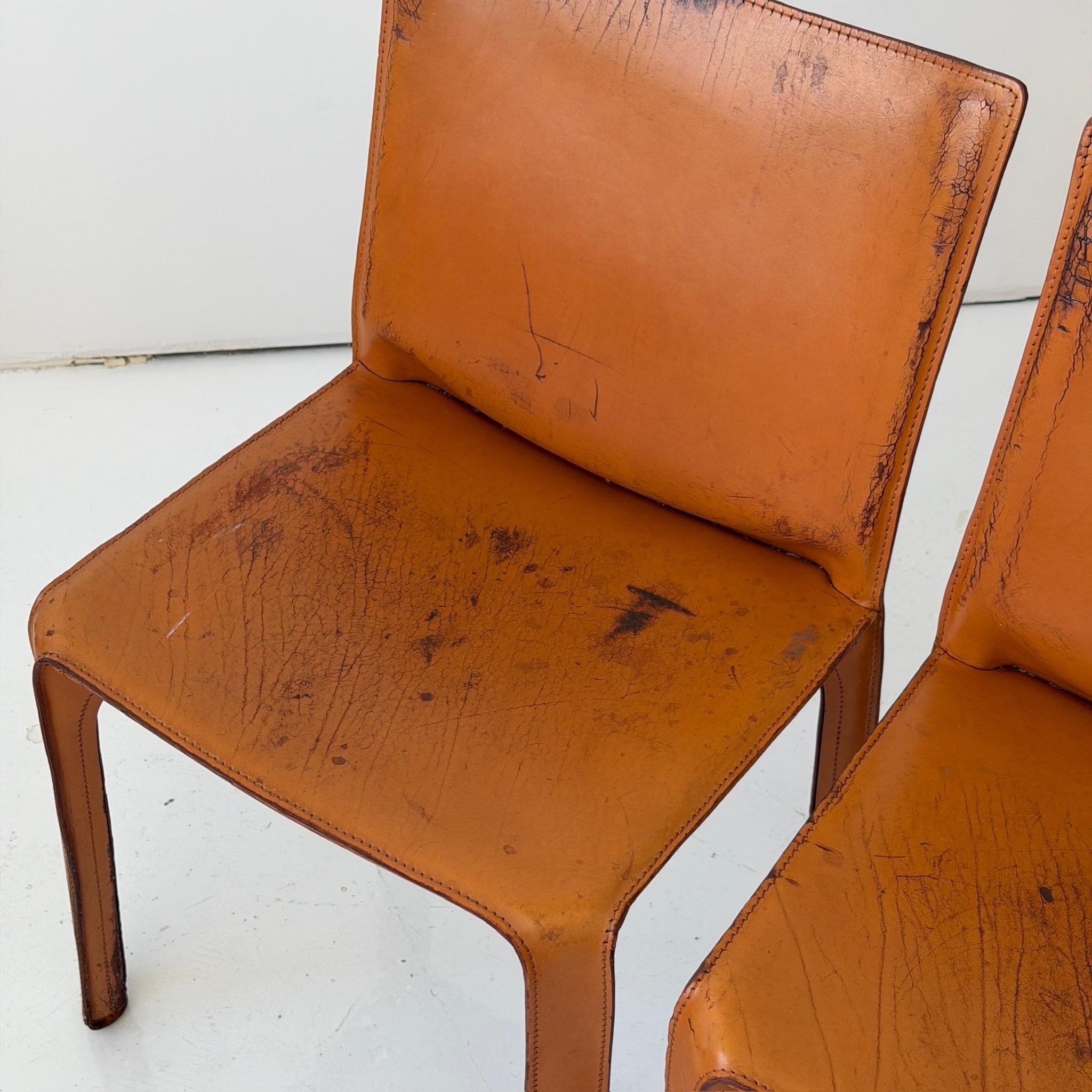 Other Leather Cab Chairs by Mario Bellini for Cassina For Sale